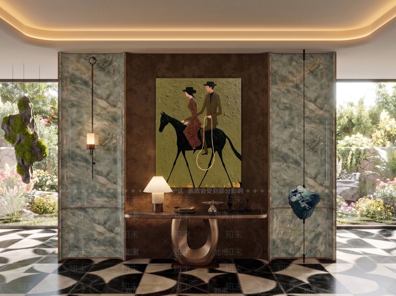 轻奢玄关3D模型下载【ID:1231544071】