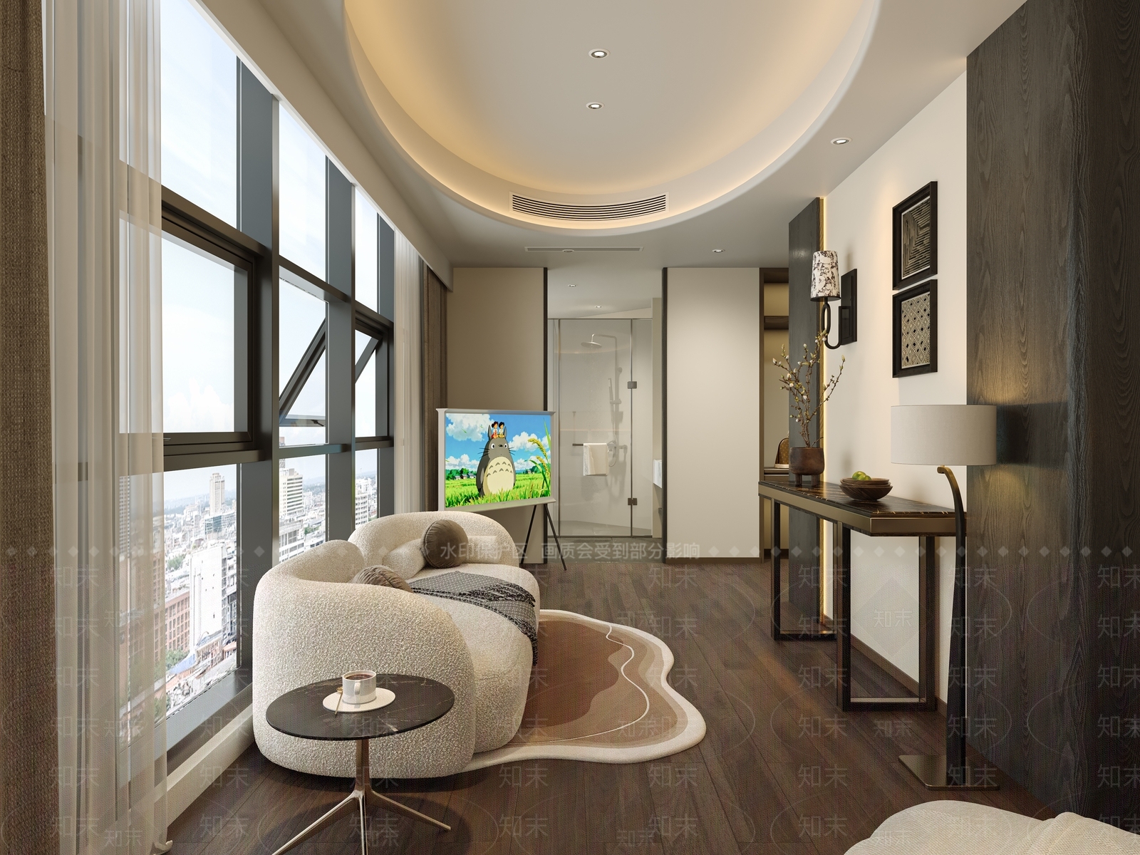轻奢酒店客房3D模型下载【ID:1231546434】