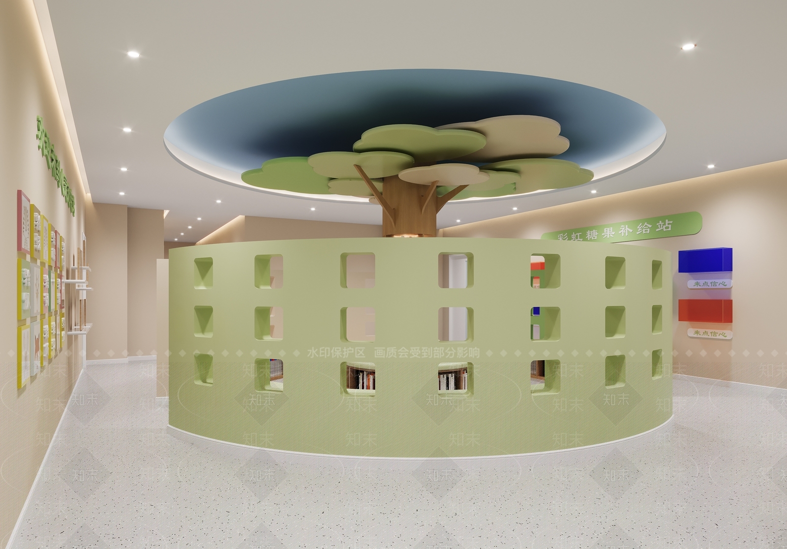 奶油风其他教育空间3D模型下载【ID:1231548998】