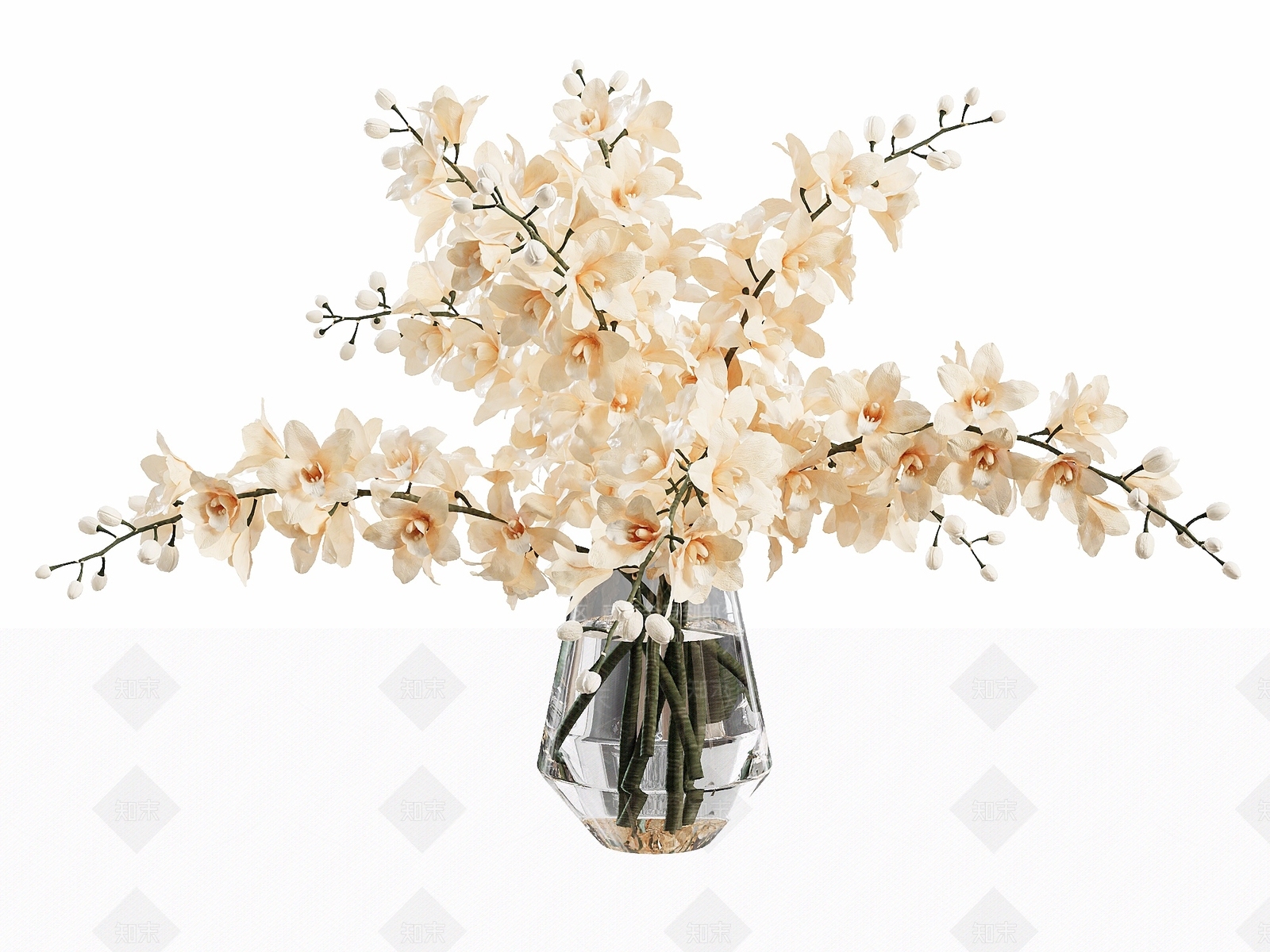现代简约花艺3D模型下载【ID:1231555077】