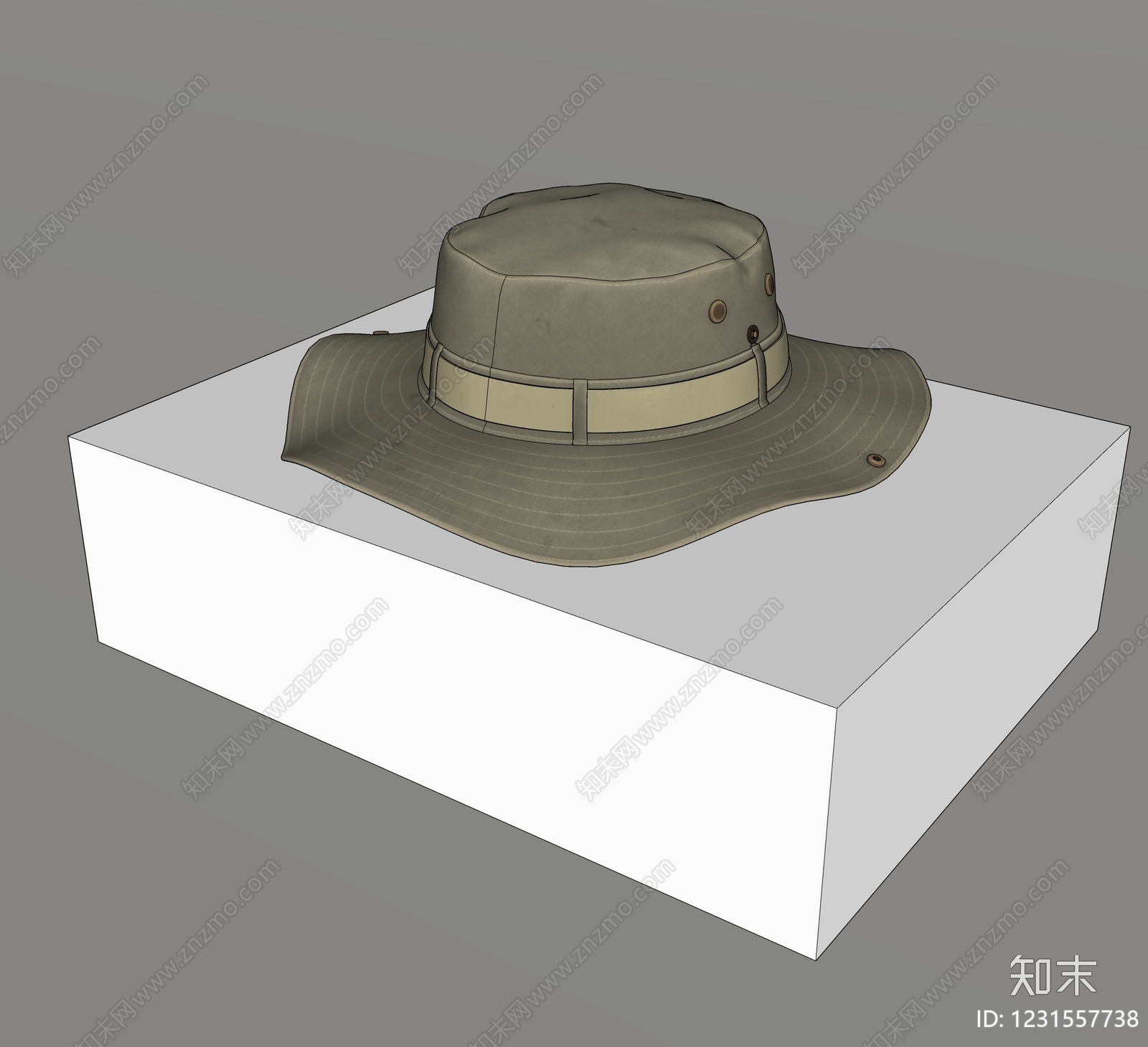复古帽子SU模型下载【ID:1231557738】