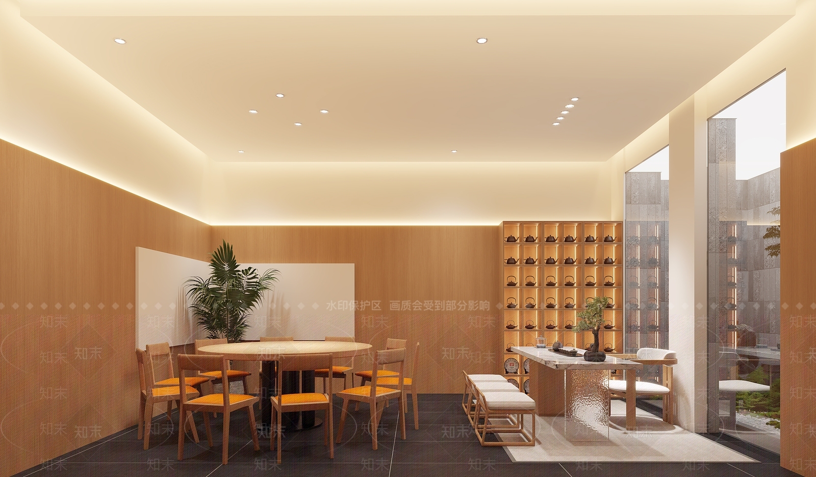 原木风中餐厅3D模型下载【ID:1231558033】