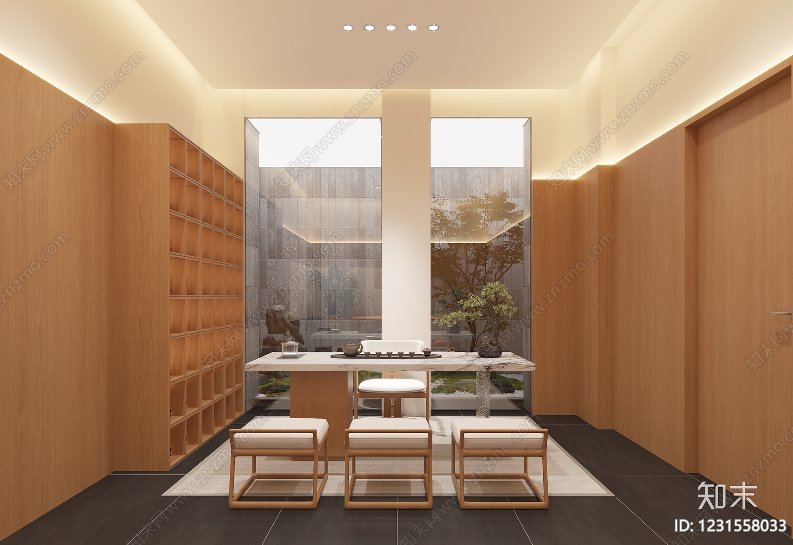原木风中餐厅3D模型下载【ID:1231558033】