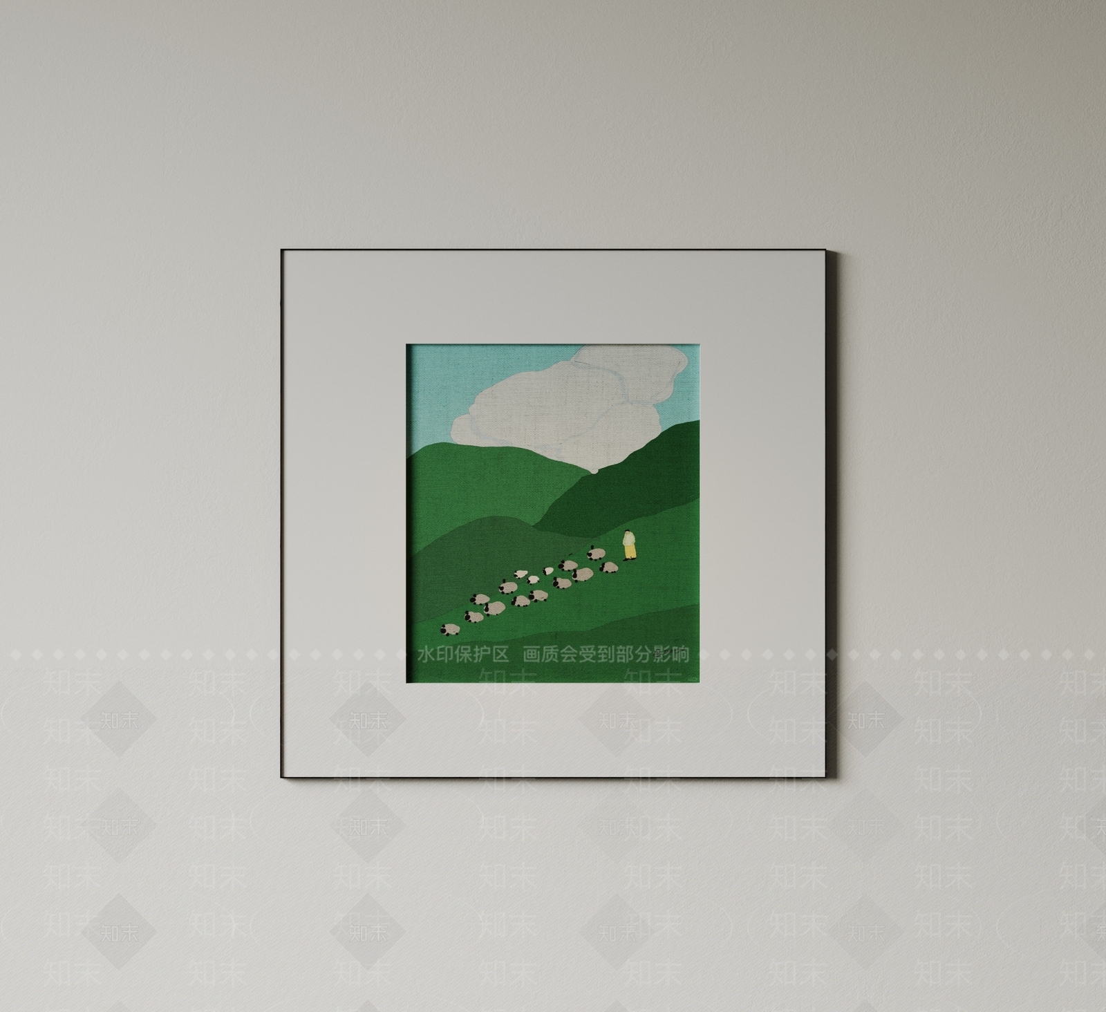 极简儿童挂画3D模型下载【ID:1231558308】