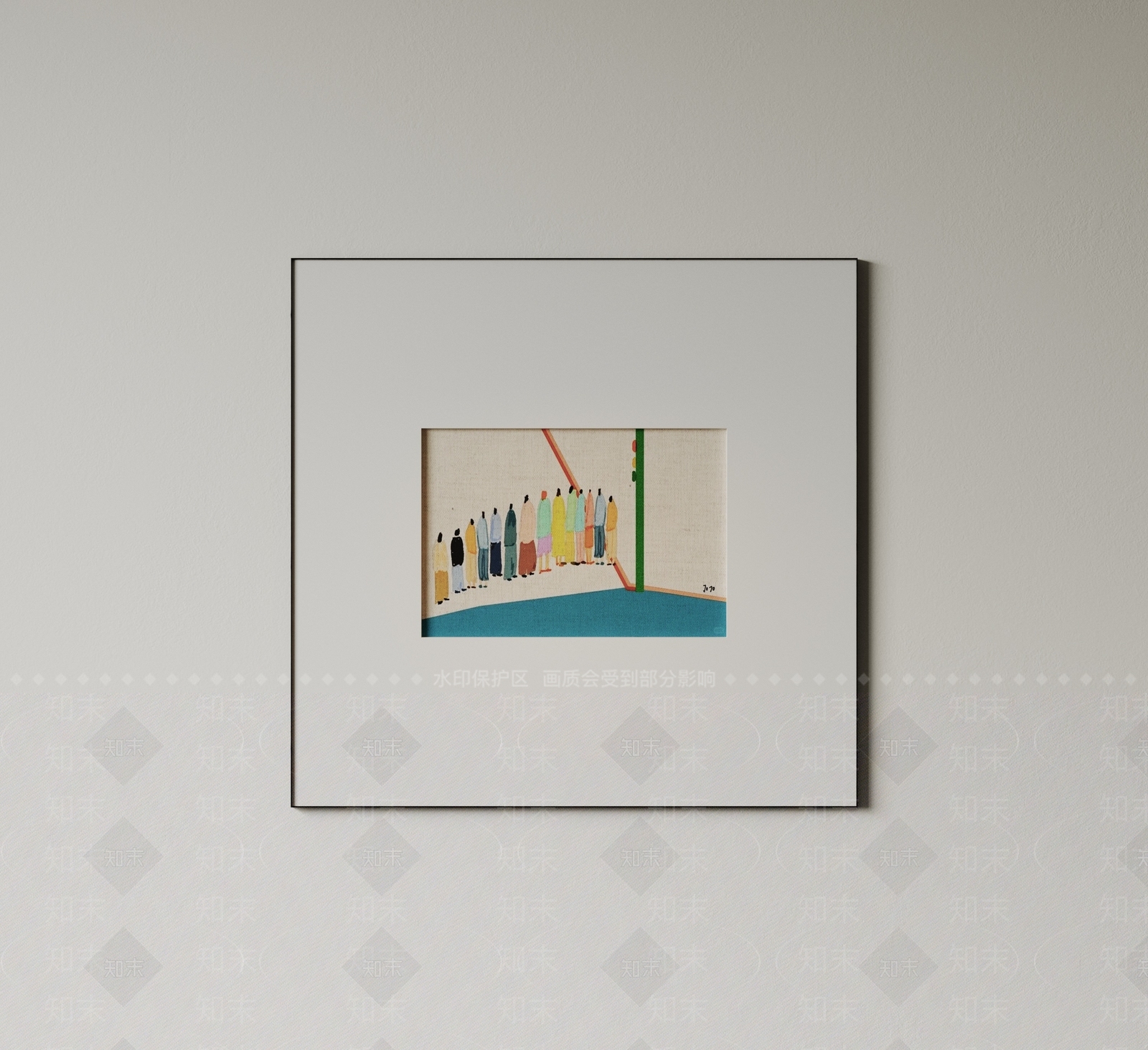 极简抽象挂画3D模型下载【ID:1231558600】