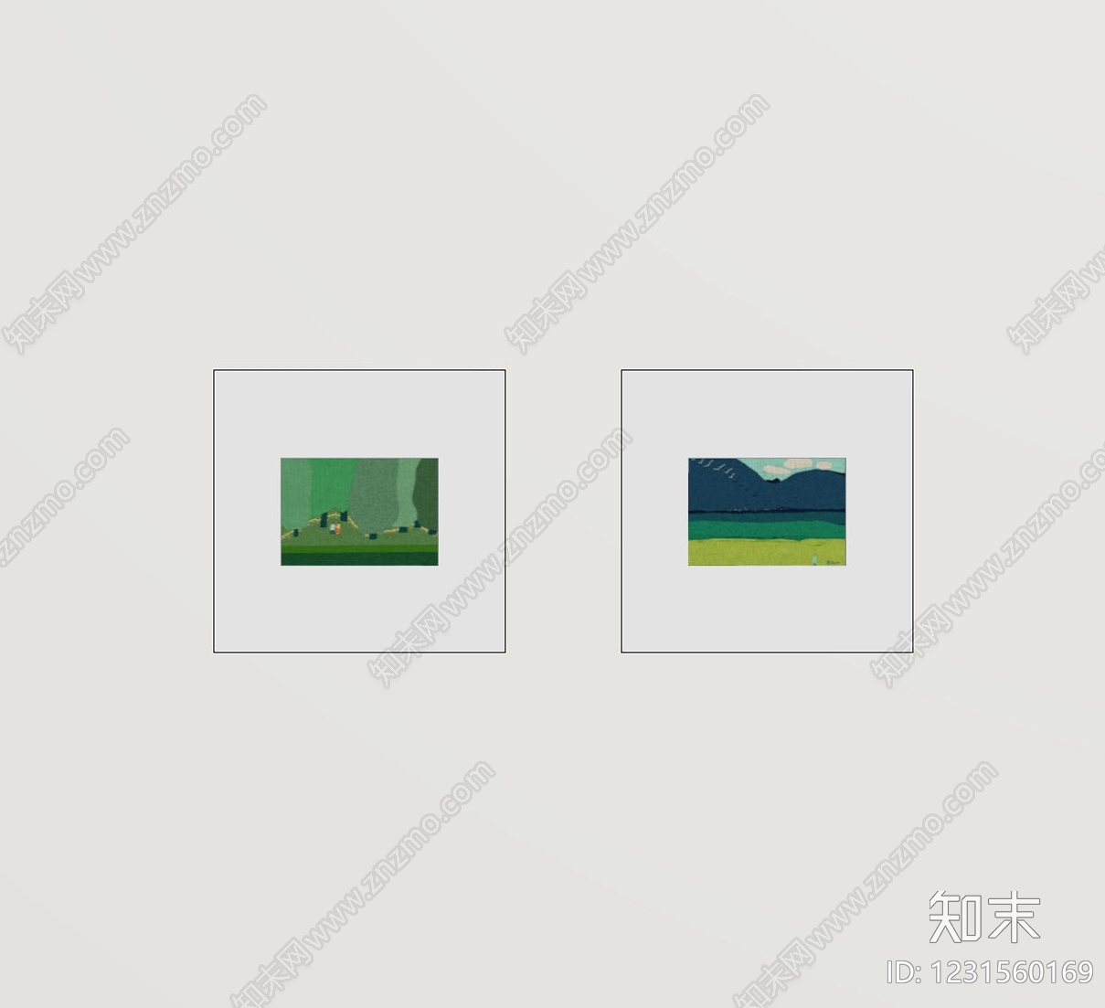 极简抽象画SU模型下载【ID:1231560169】