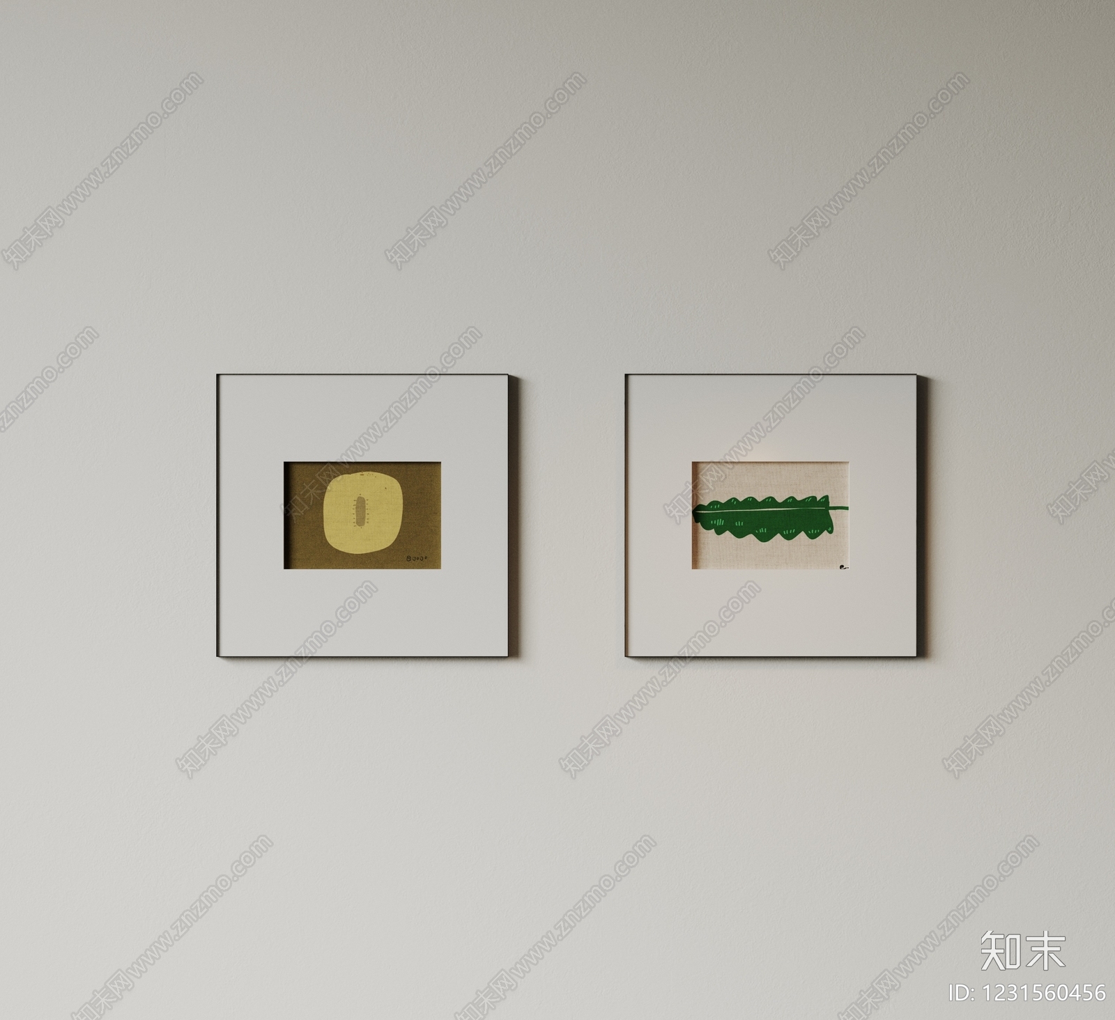 极简抽象挂画3D模型下载【ID:1231560456】