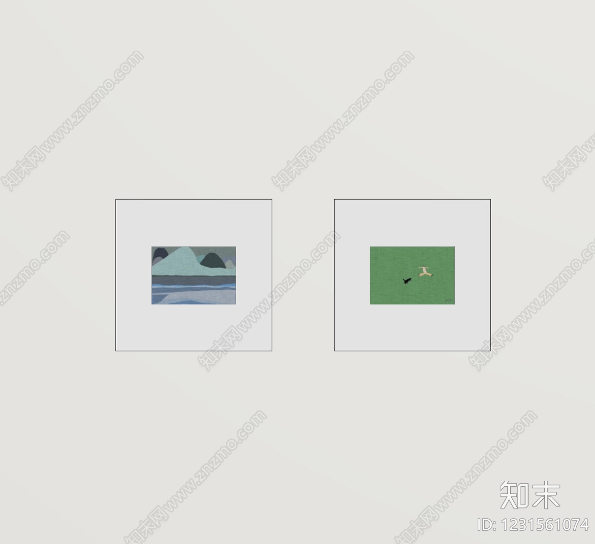 极简挂画组合SU模型下载【ID:1231561074】