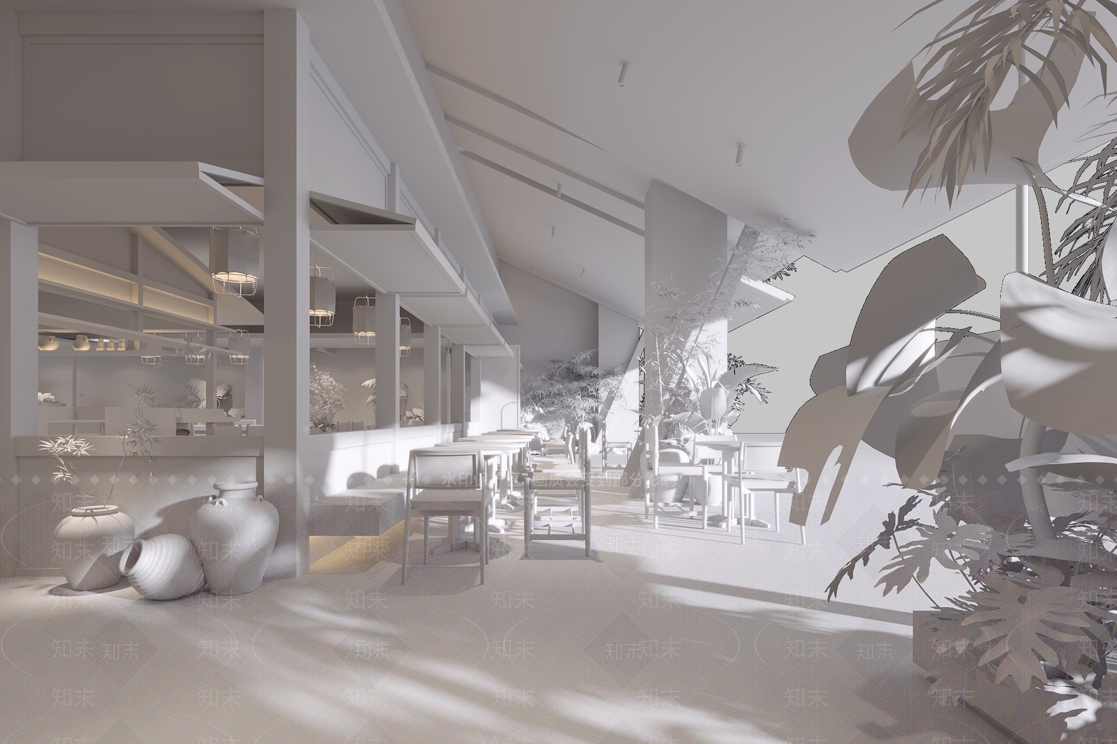 侘寂其他餐饮空间3D模型下载【ID:1231566988】