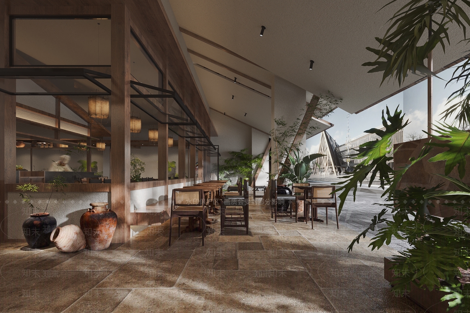 侘寂其他餐饮空间3D模型下载【ID:1231566988】