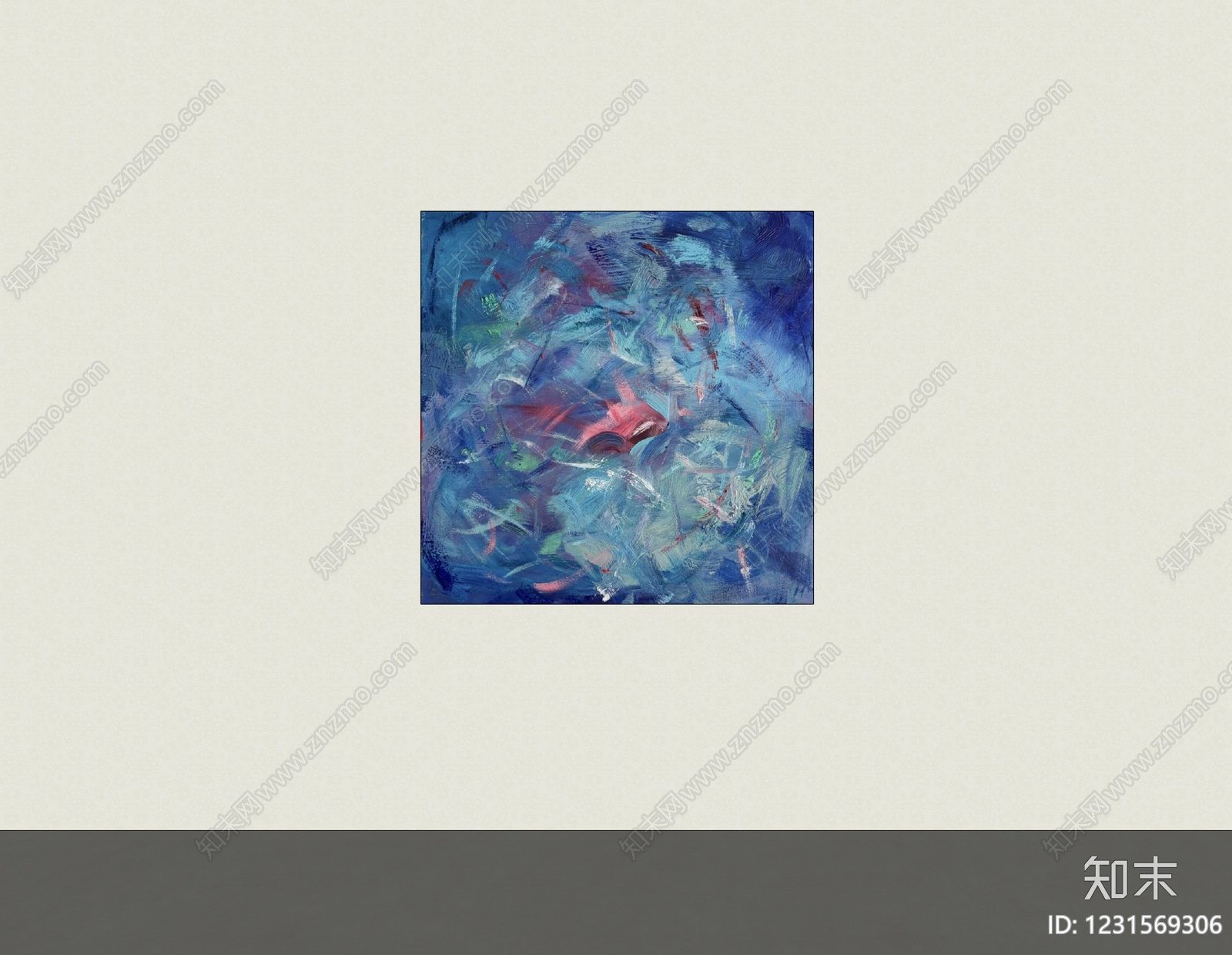 极简抽象画SU模型下载【ID:1231569306】