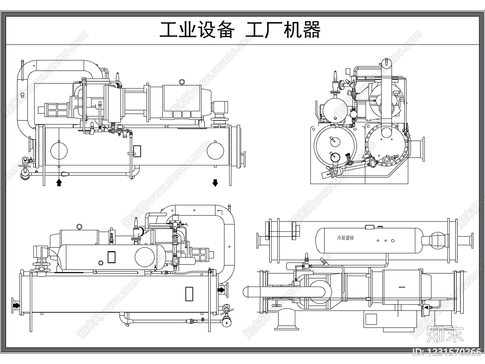 7套工业机械设备工厂机器数控机床车床器材CAD图库cad施工图下载【ID:1231570266】