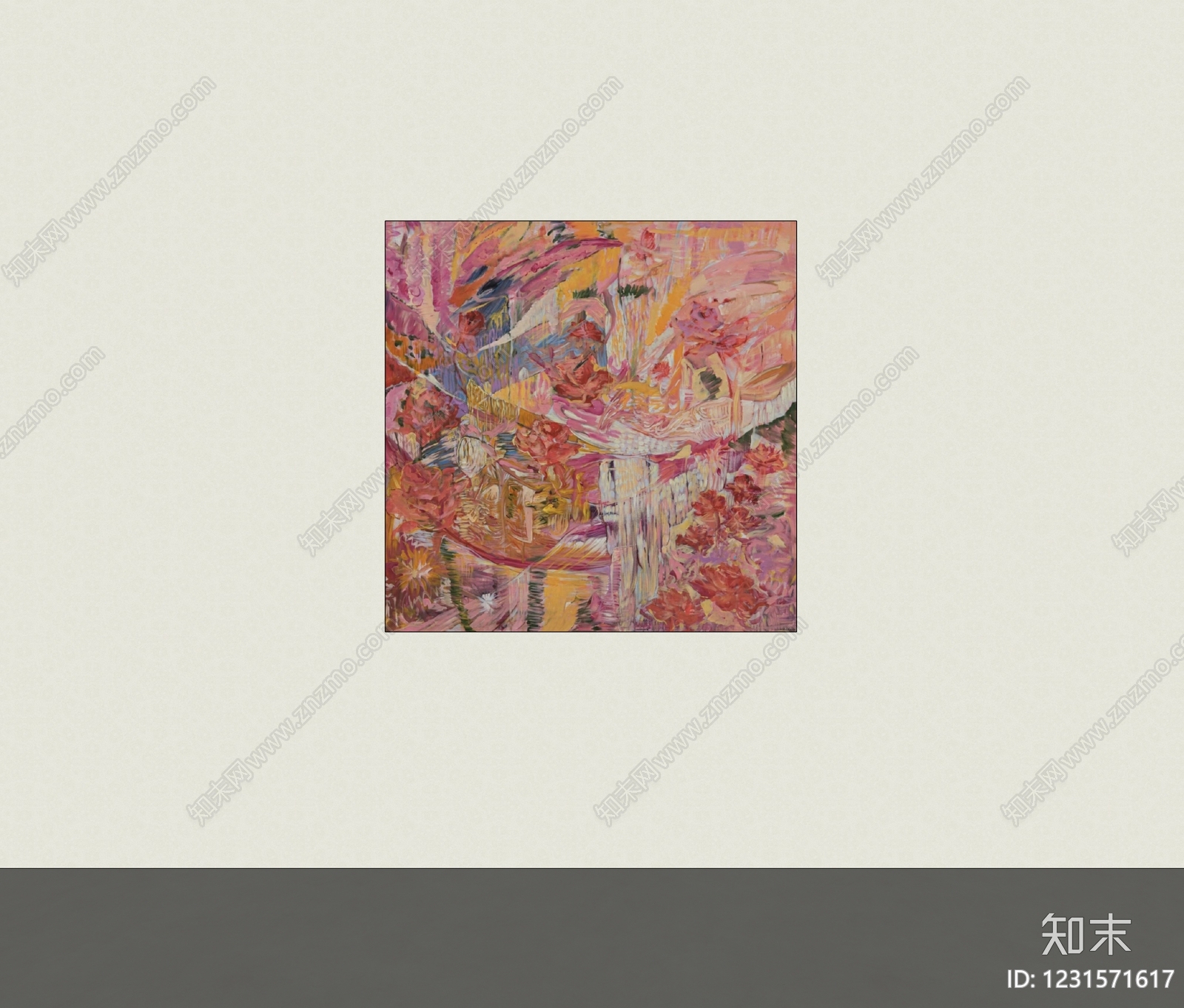 极简抽象画SU模型下载【ID:1231571617】