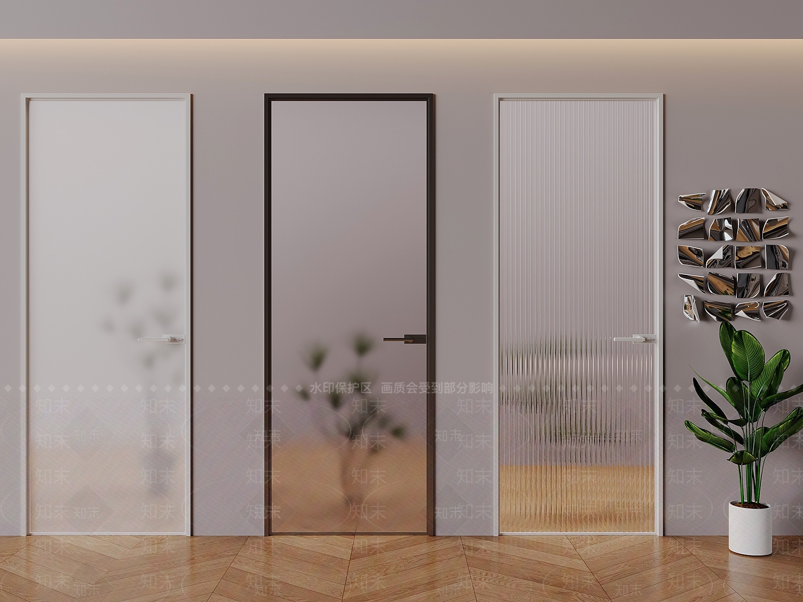 现代简约单开门3D模型下载【ID:1231574405】