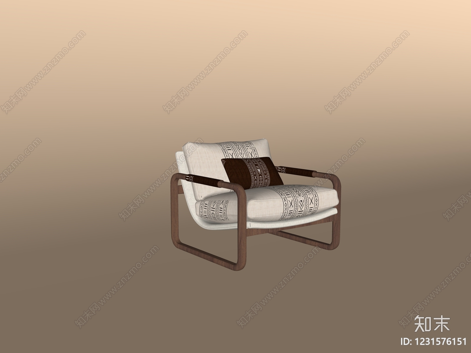 中古风休闲椅SU模型下载【ID:1231576151】