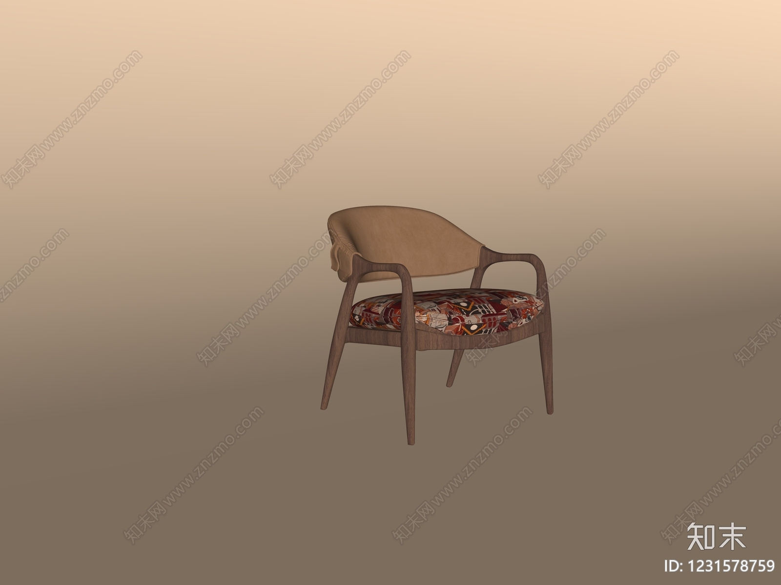 中古风休闲椅SU模型下载【ID:1231578759】