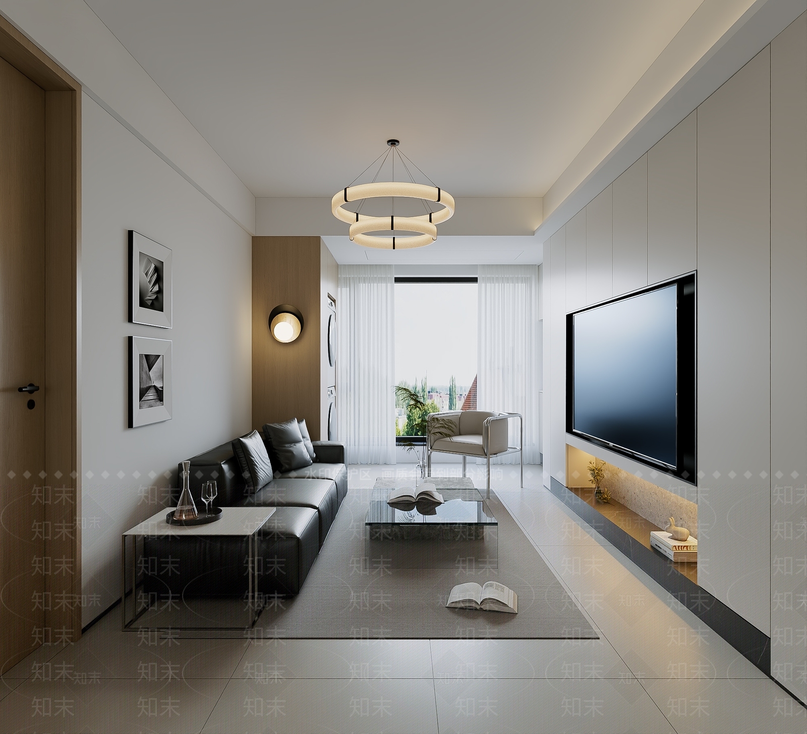 现代简约家居客厅3D模型下载【ID:1231580873】