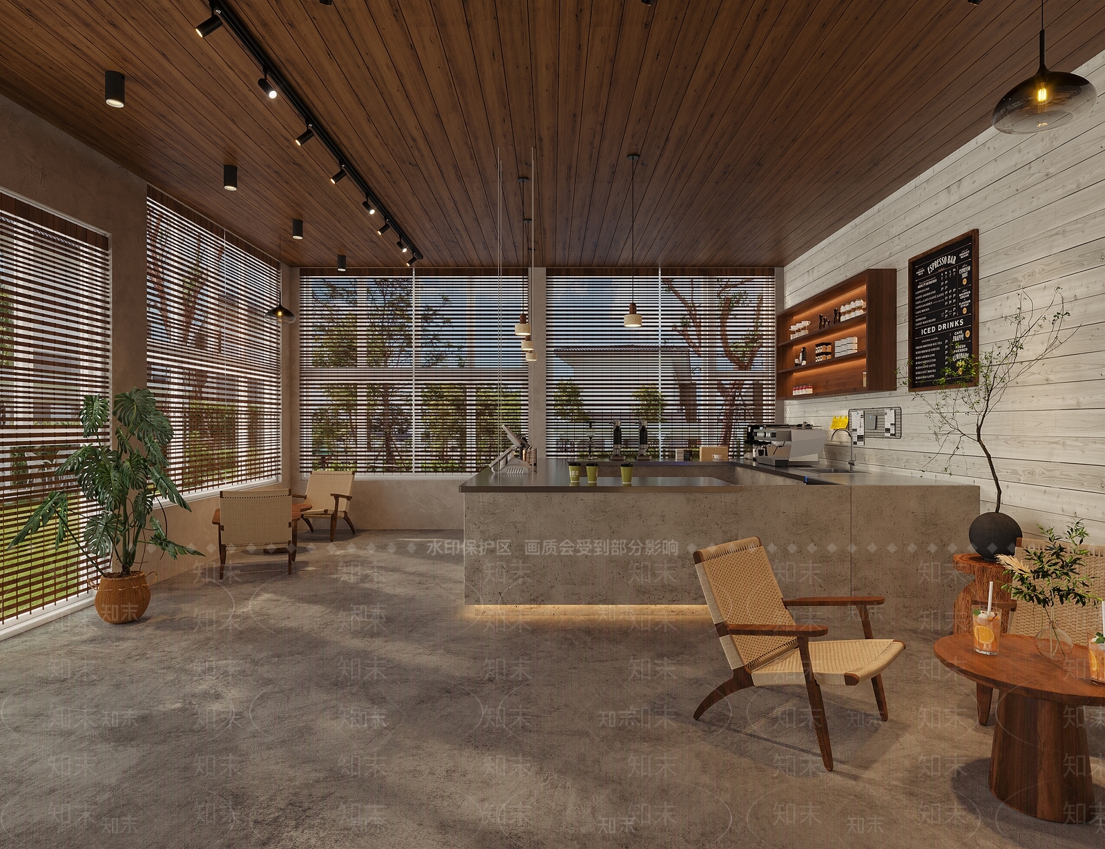 侘寂咖啡厅3D模型下载【ID:1231583519】