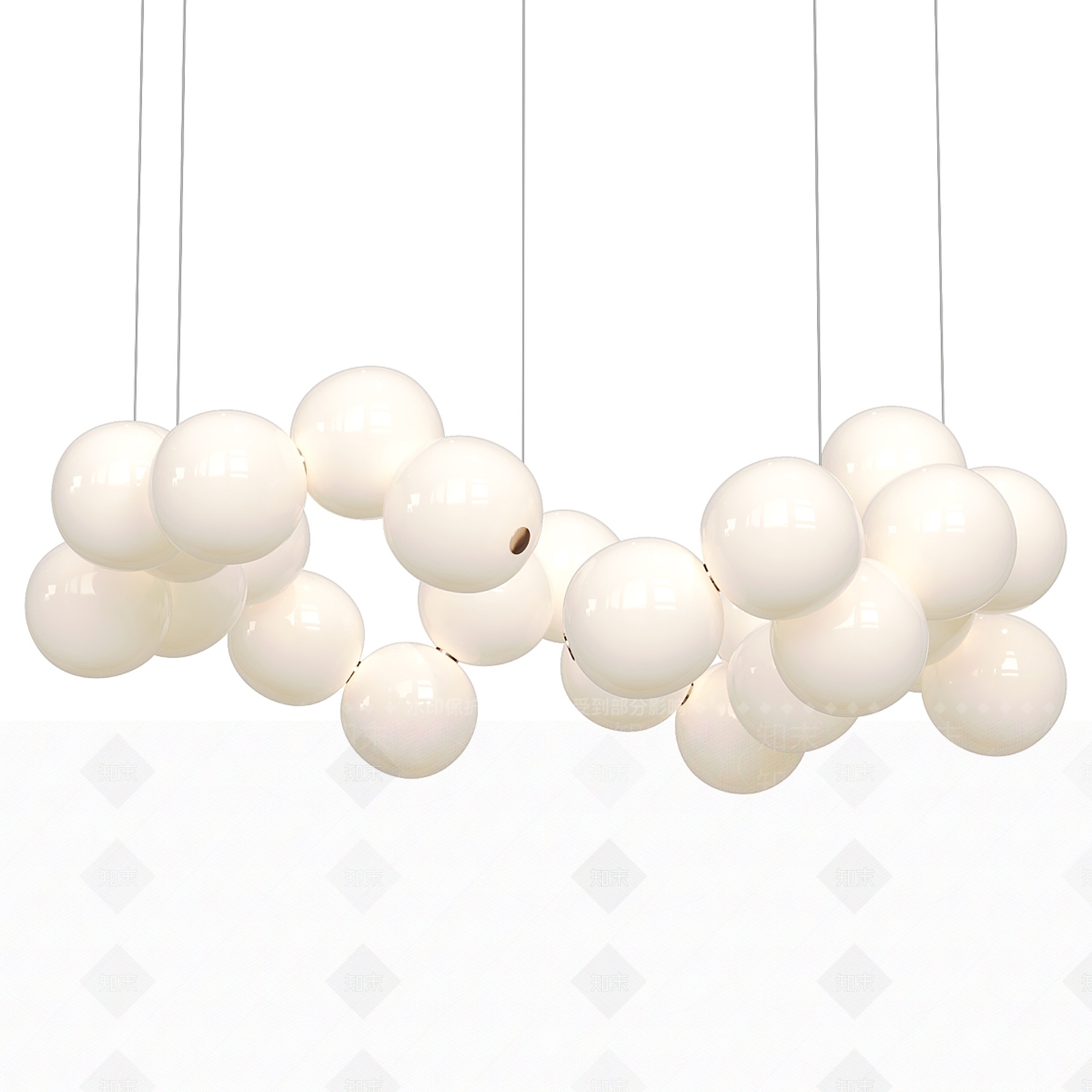 现代简约艺术吊灯3D模型下载【ID:1231584301】