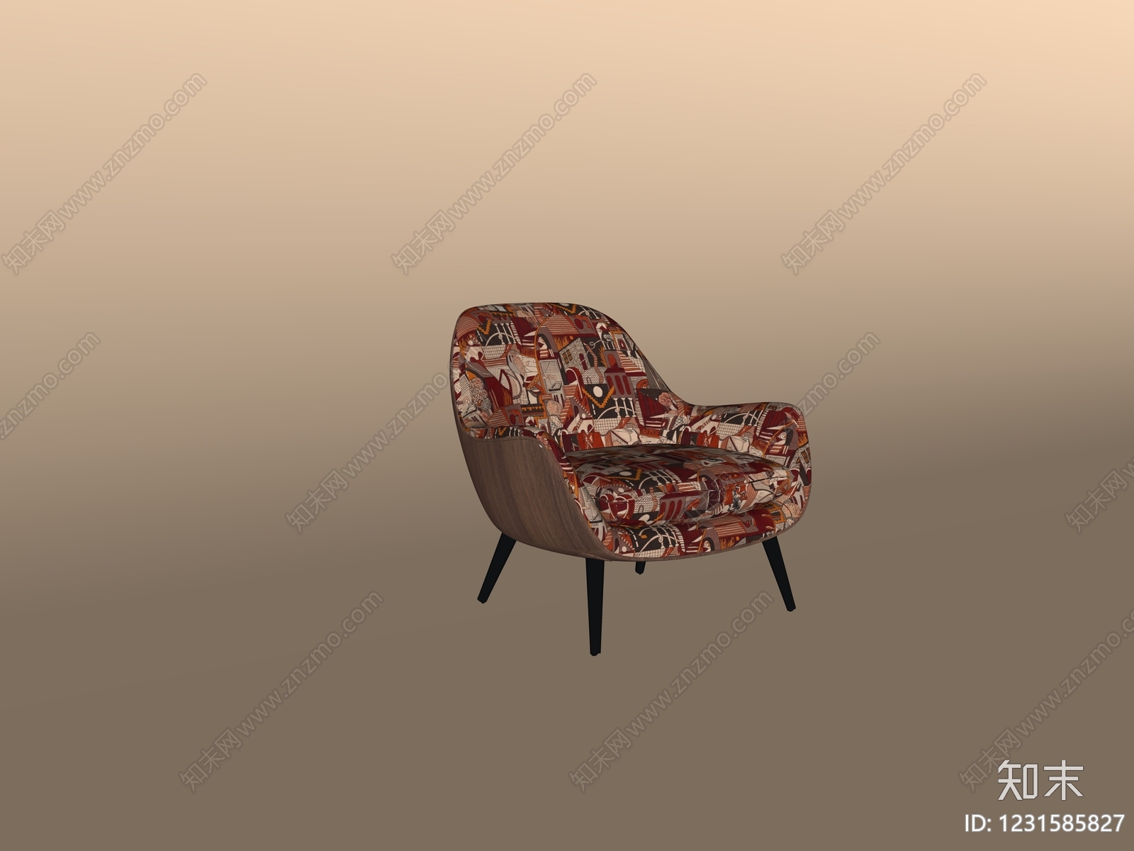 中古风休闲椅SU模型下载【ID:1231585827】
