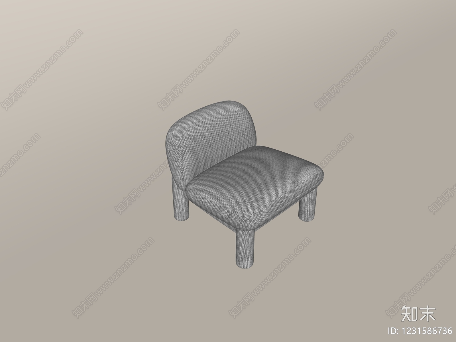 现代简约休闲椅SU模型下载【ID:1231586736】