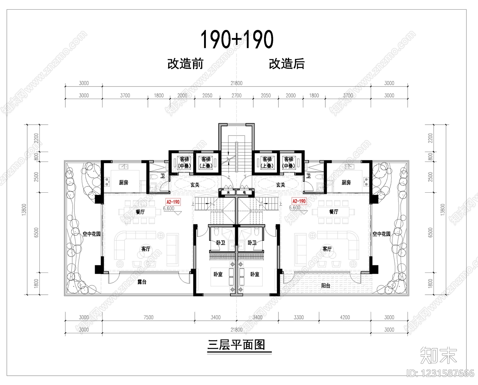 多层住宅cad施工图下载【ID:1231587666】