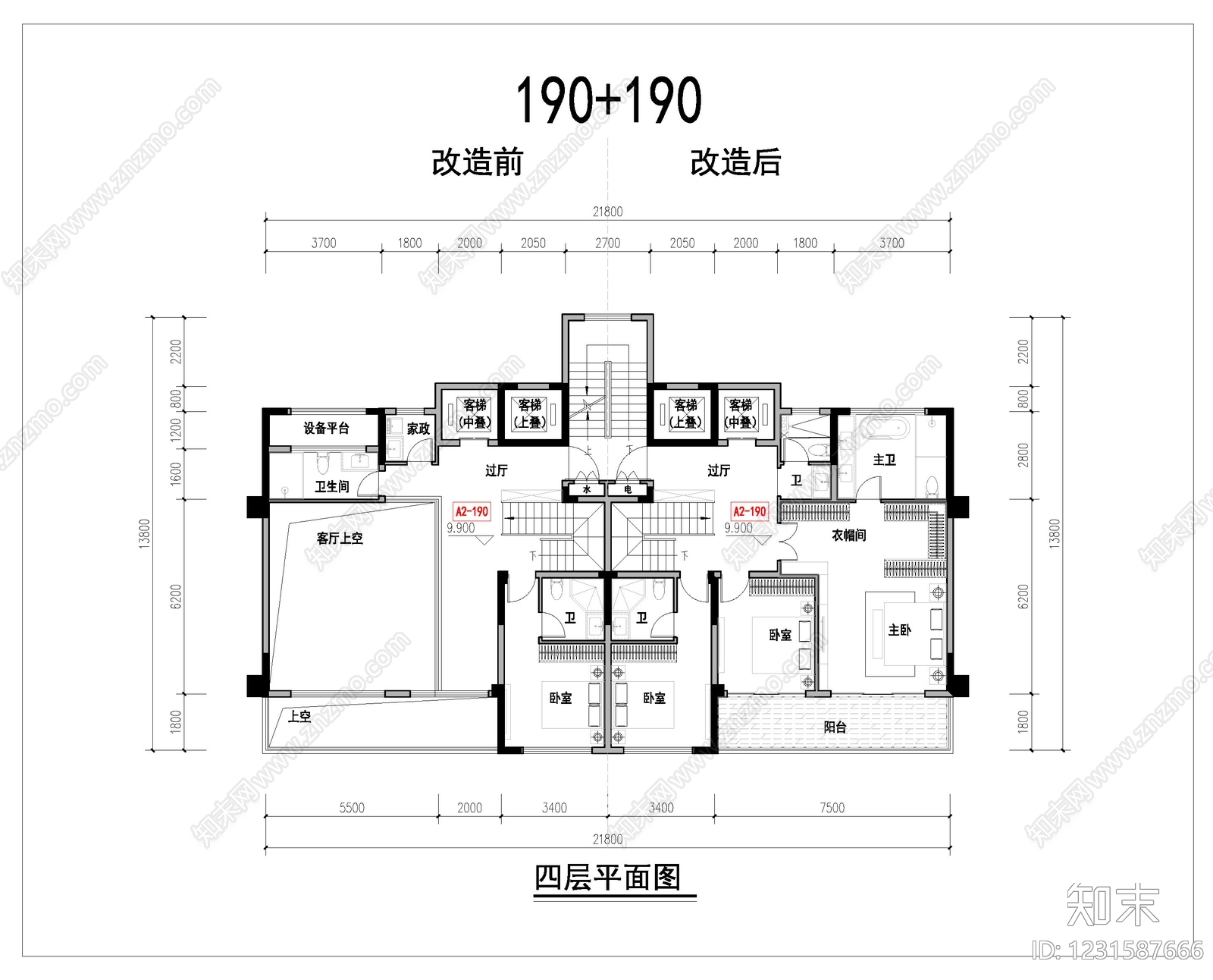 多层住宅cad施工图下载【ID:1231587666】