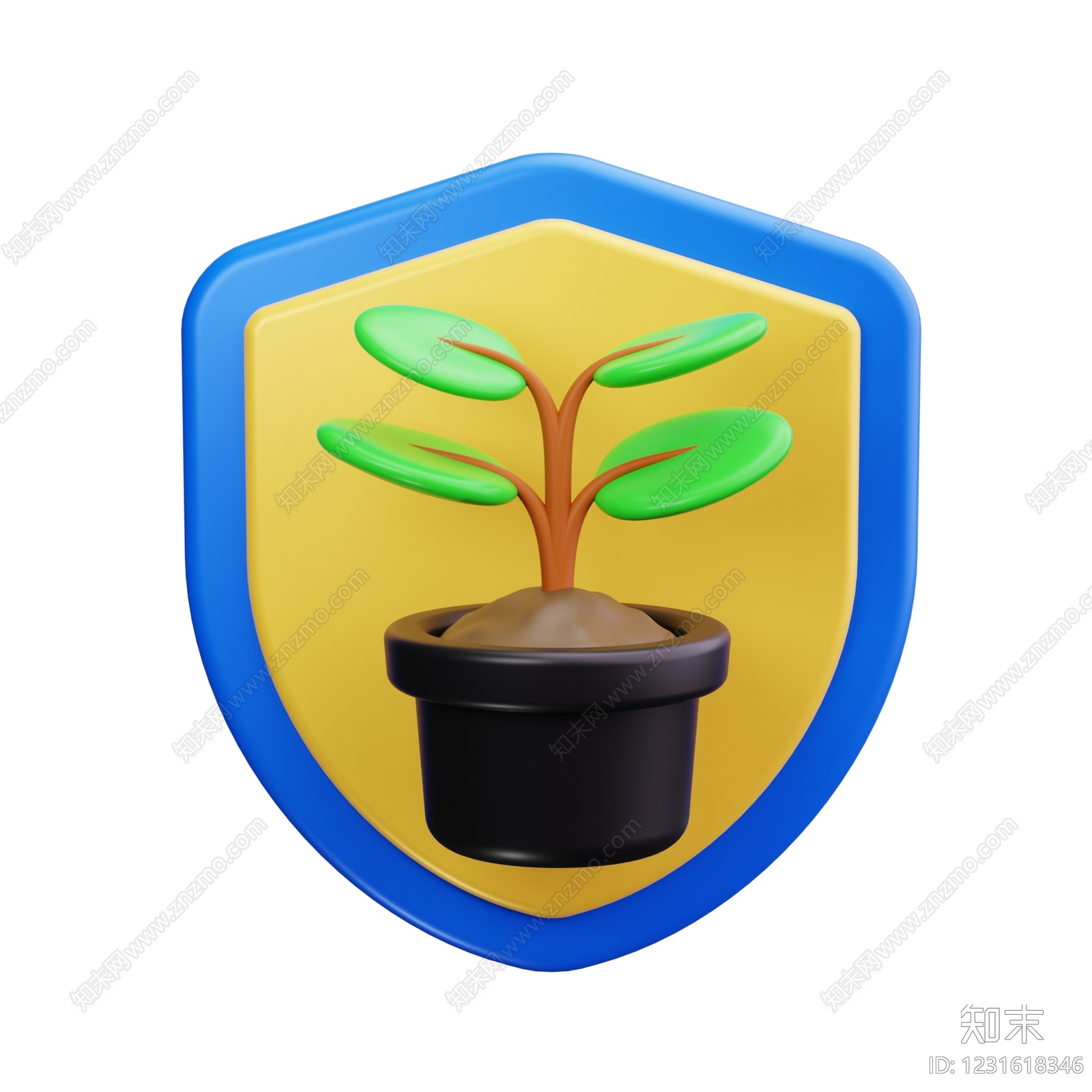盆栽3D模型下载【ID:1231618346】