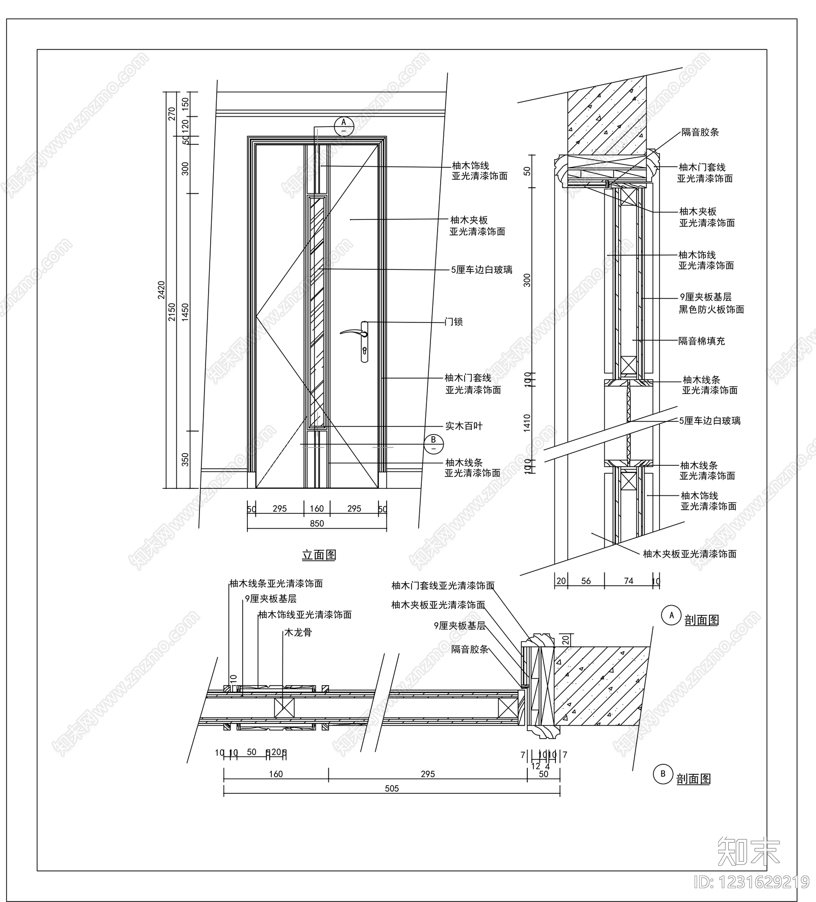 入户门cad施工图下载【ID:1231629219】