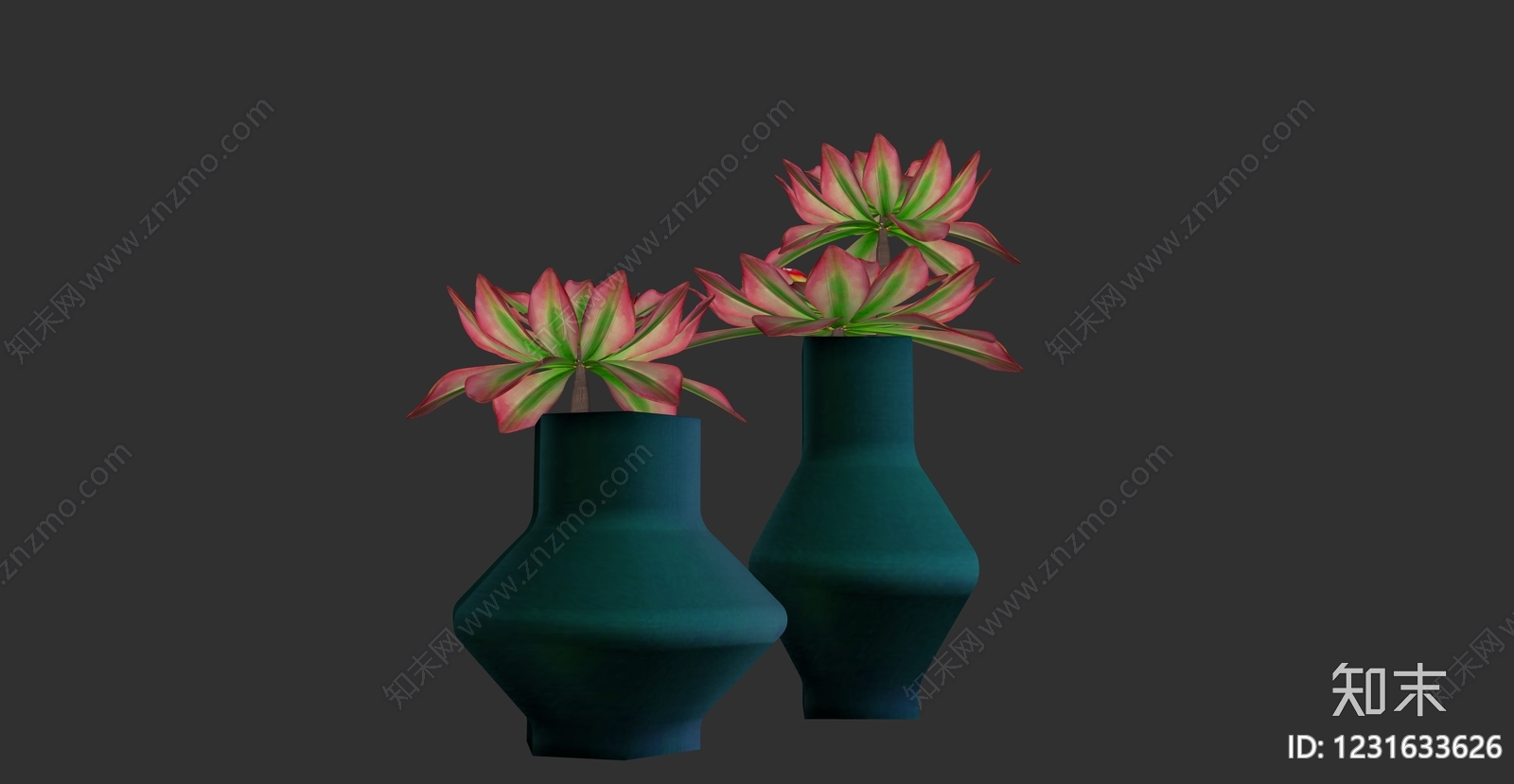 现代简约多肉植物SU模型下载【ID:1231633626】
