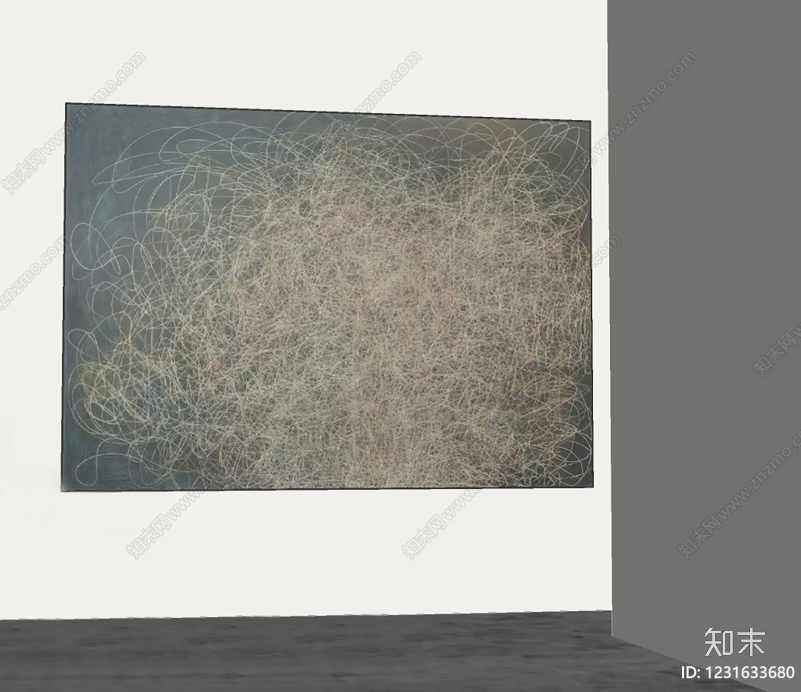 极简抽象画SU模型下载【ID:1231633680】