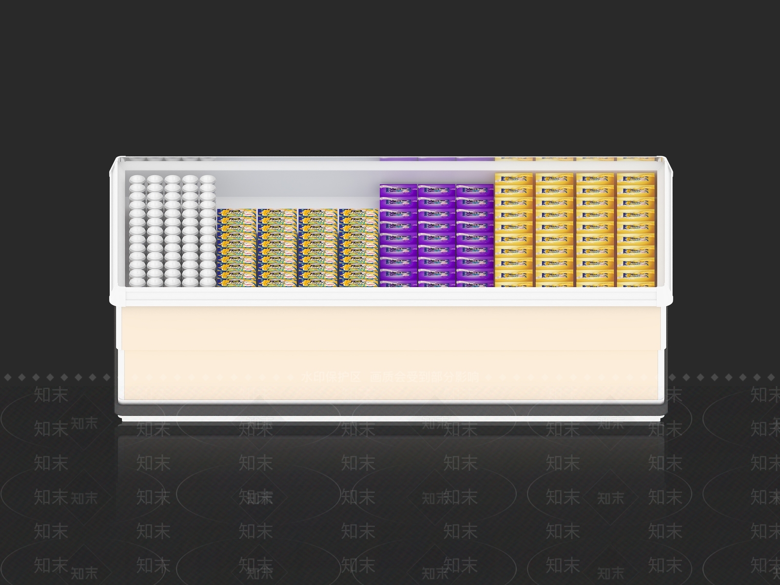 现代冰箱柜3D模型渲染效果图