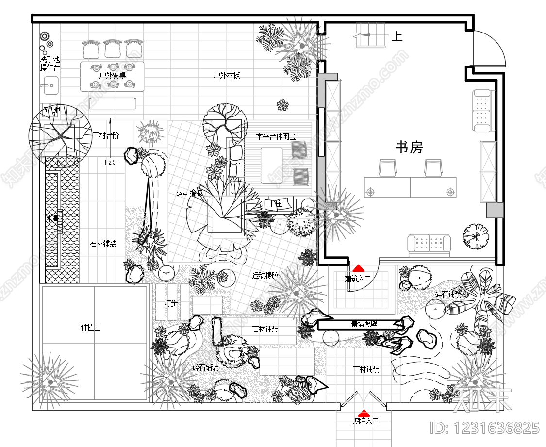 别墅建筑cad施工图下载【ID:1231636825】