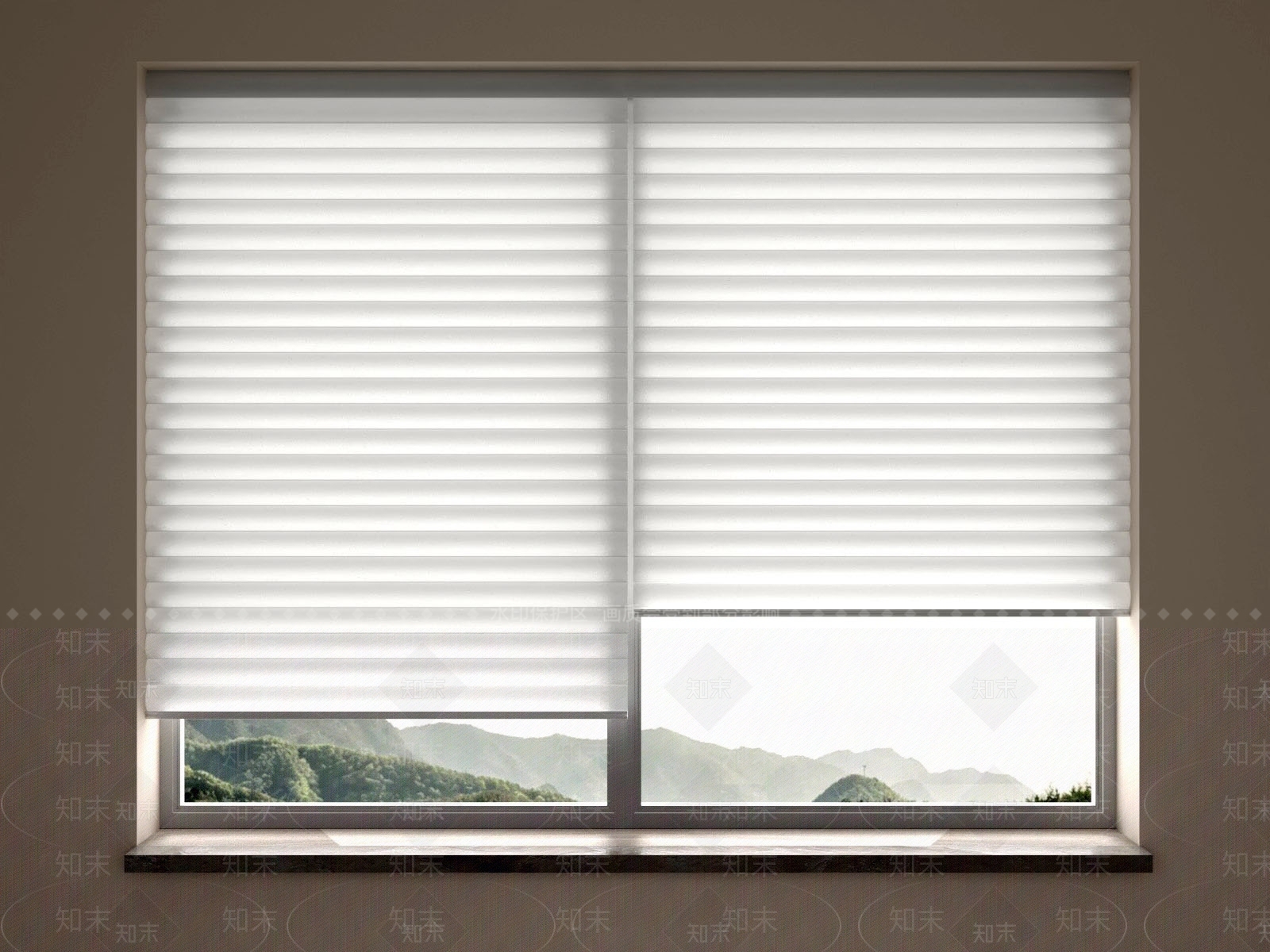 现代简约香格里拉帘3D模型下载【ID:1231638295】