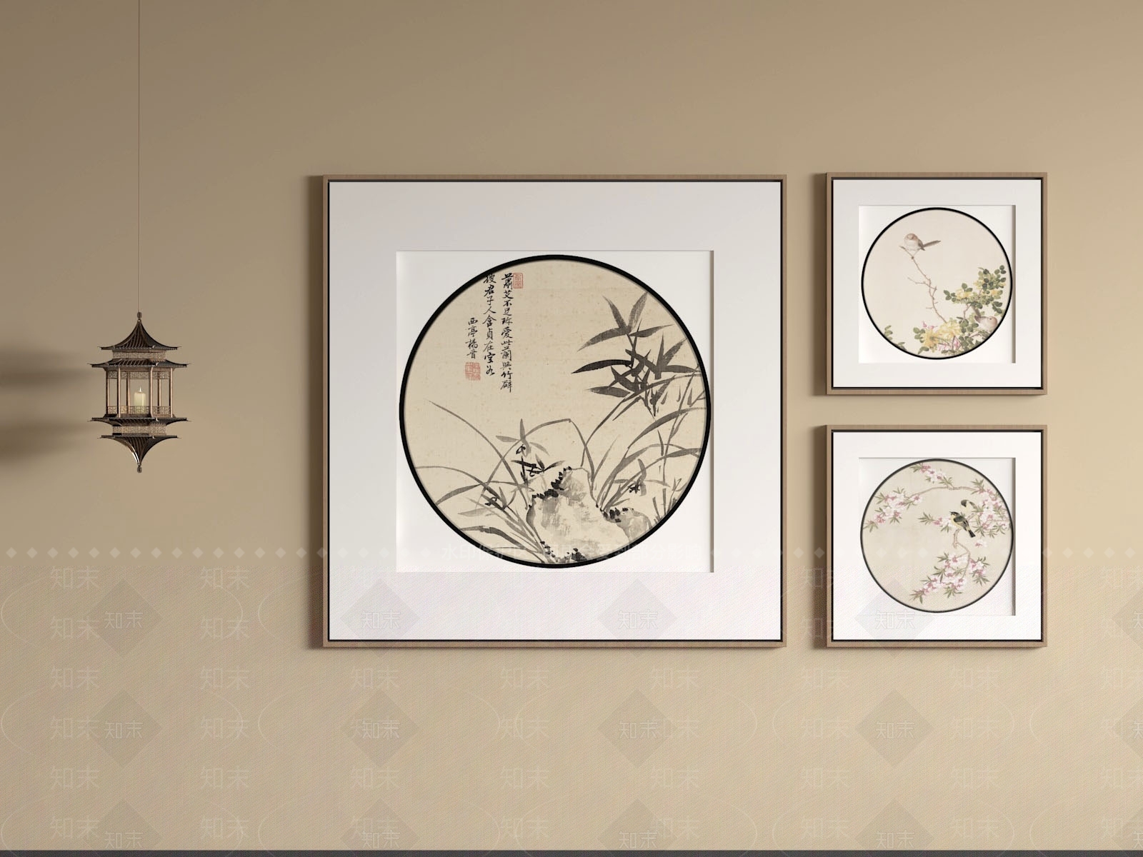 新中式山水画3D模型下载【ID:1231638712】