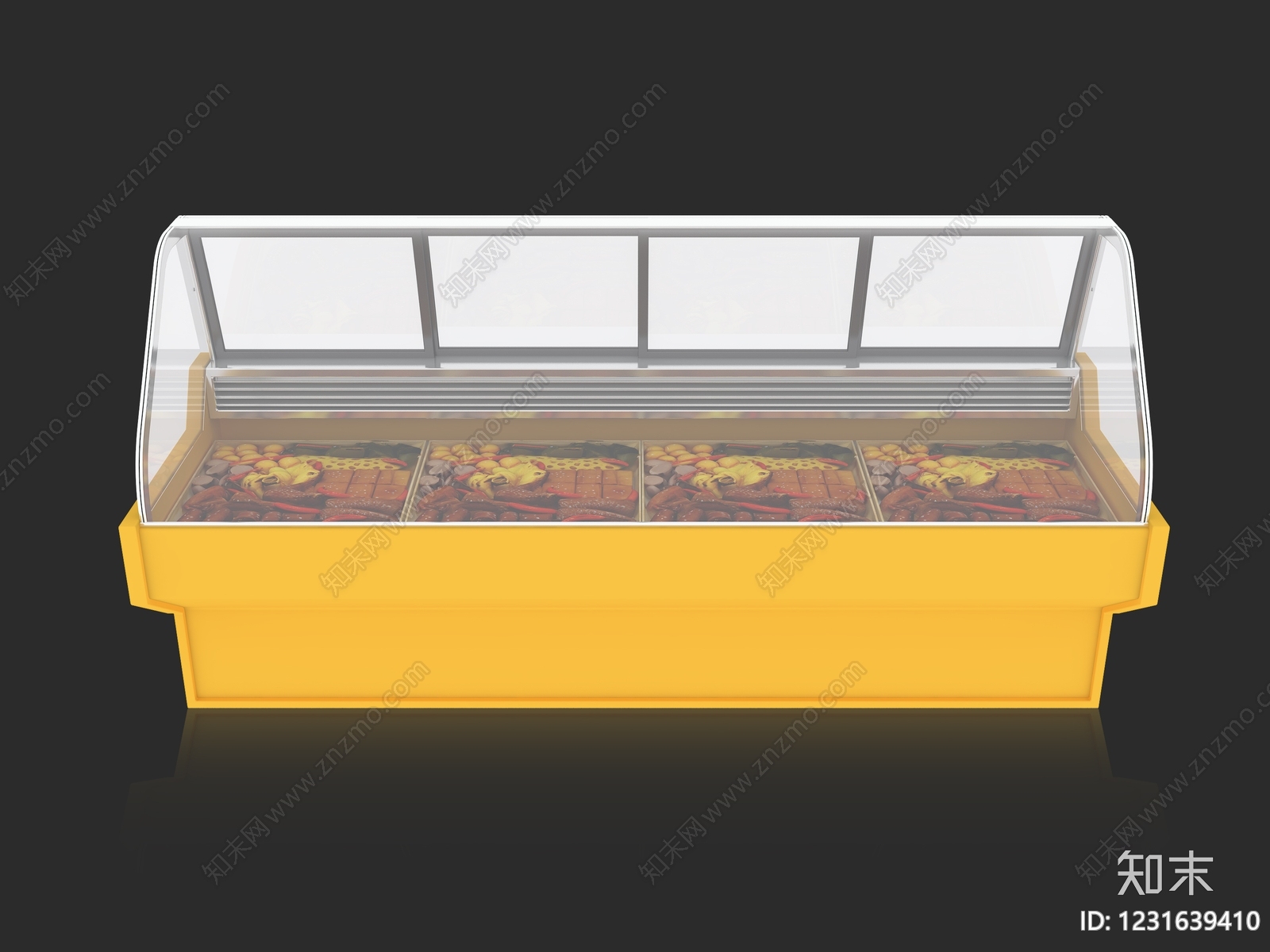 现代冰柜3D模型渲染效果图