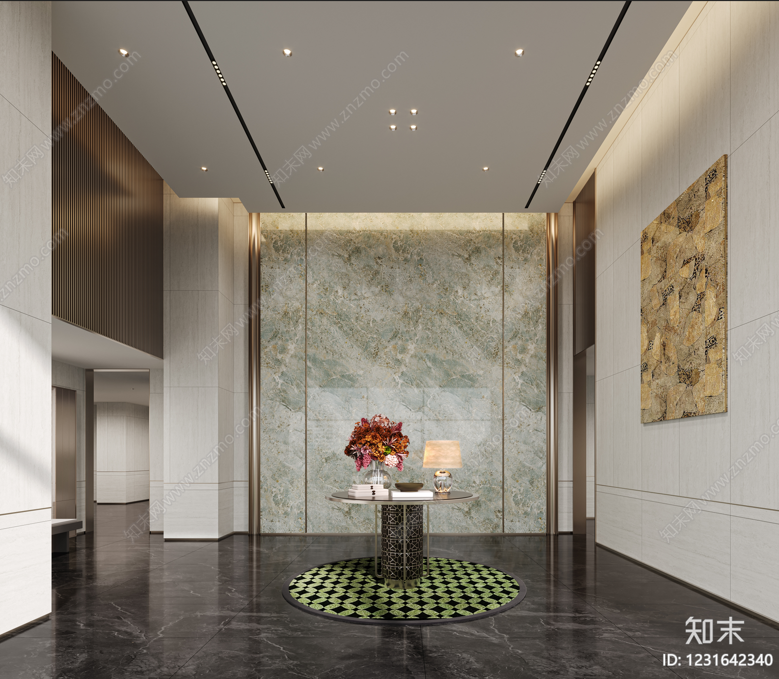 轻奢办公大厅3D模型下载【ID:1231642340】