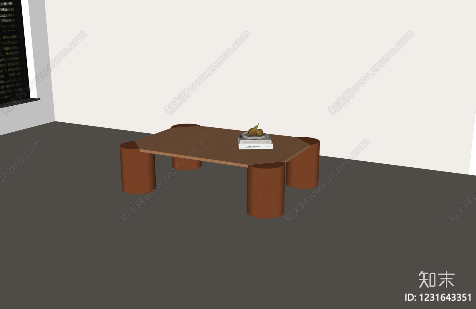 现代简约茶几SU模型下载【ID:1231643351】