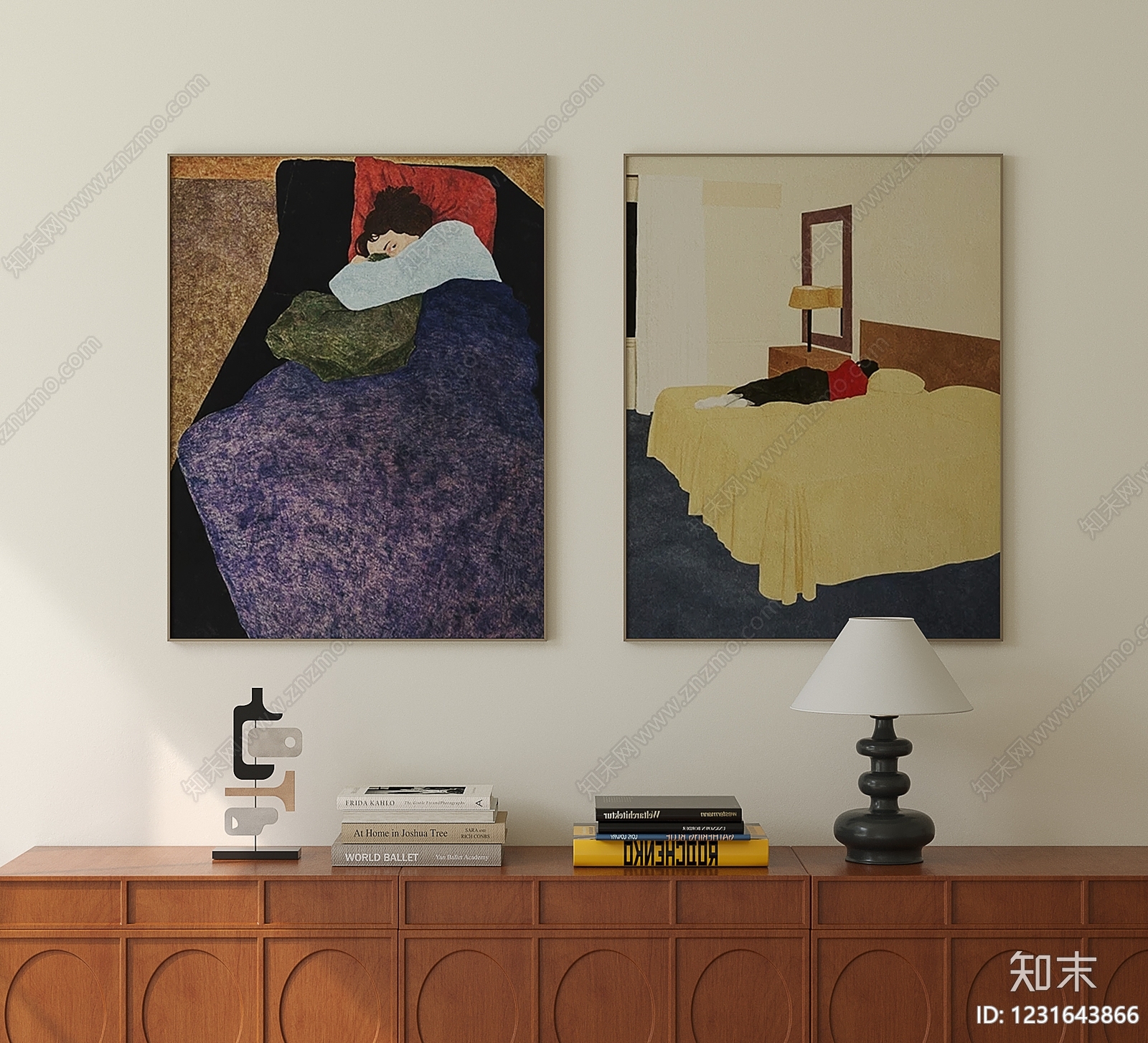 中古风组合画3D模型下载【ID:1231643866】