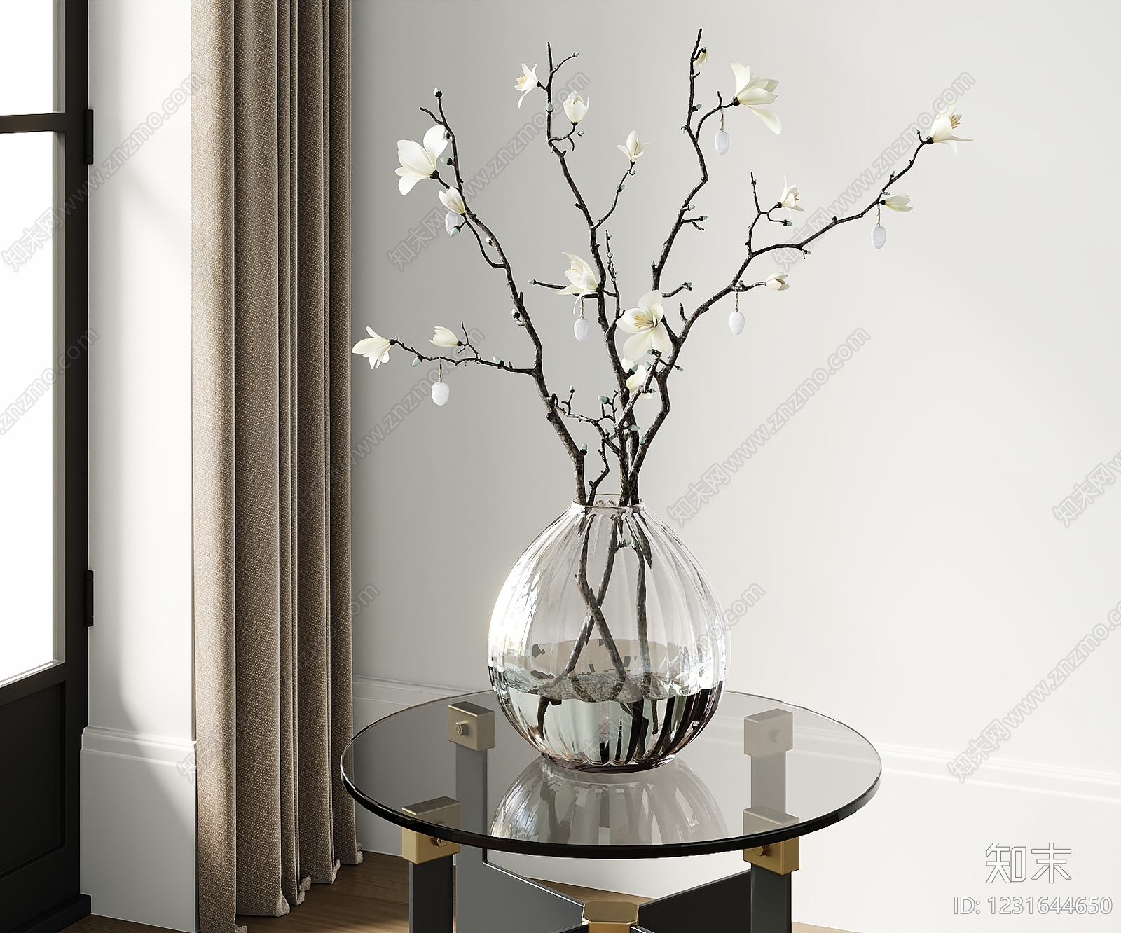 新中式花瓶3D模型下载【ID:1231644650】