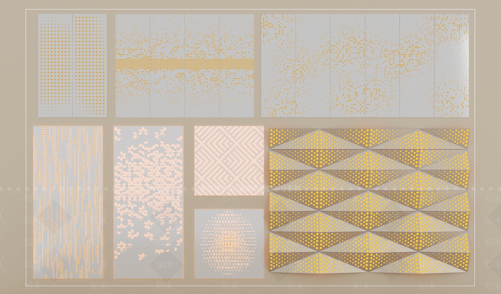 现代冲孔板3D模型下载【ID:1231645149】