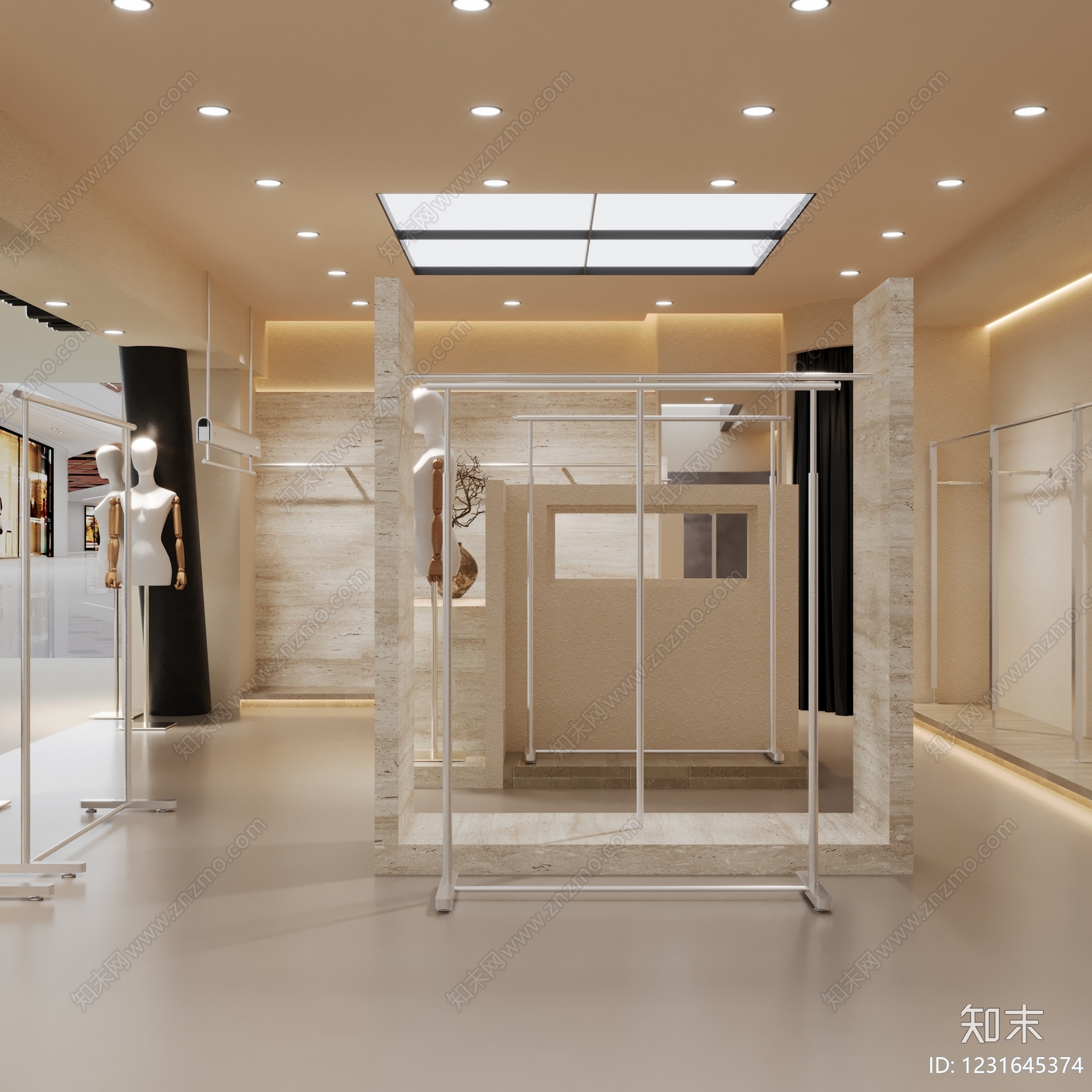 侘寂服装店3D模型下载【ID:1231645374】