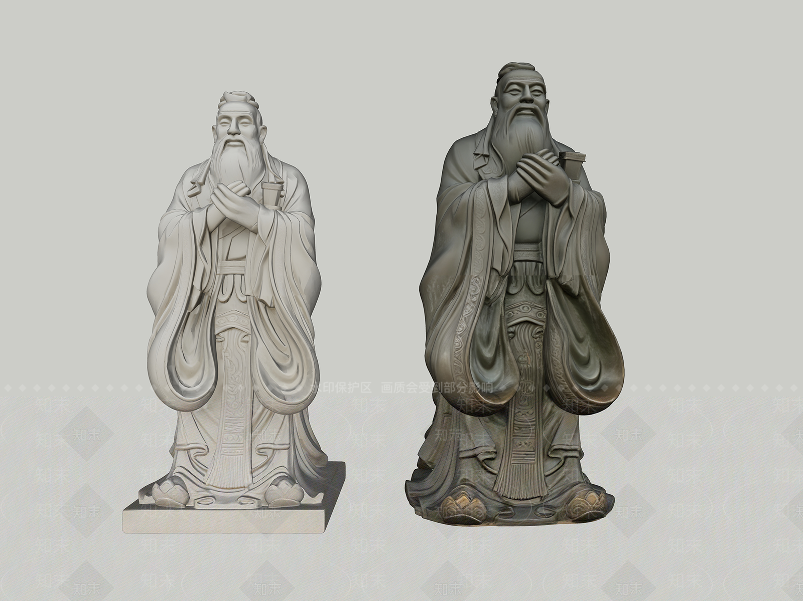 中式雕塑SU模型下载【ID:1231646995】