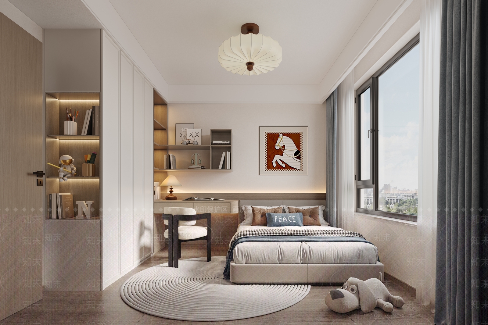 现代简约家居卧室3D模型下载【ID:1231647168】