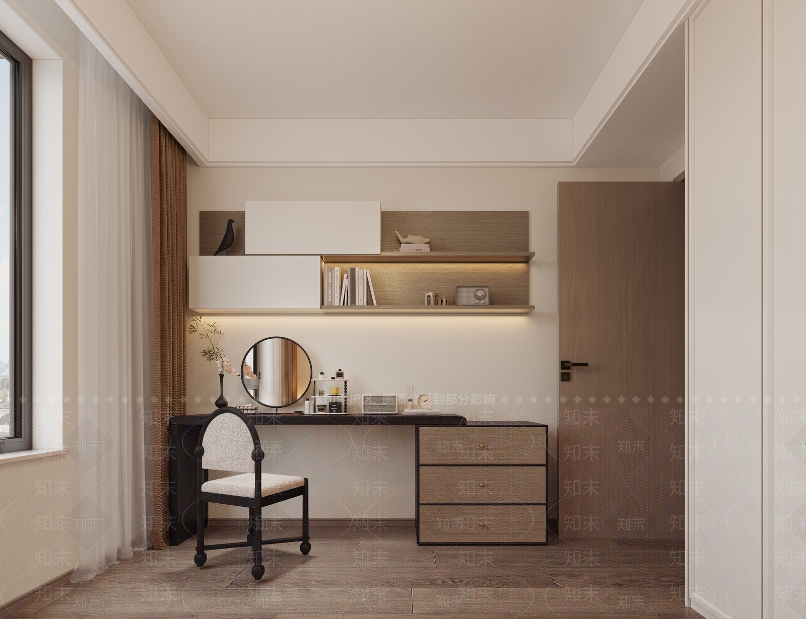 现代简约家居卧室3D模型下载【ID:1231647168】