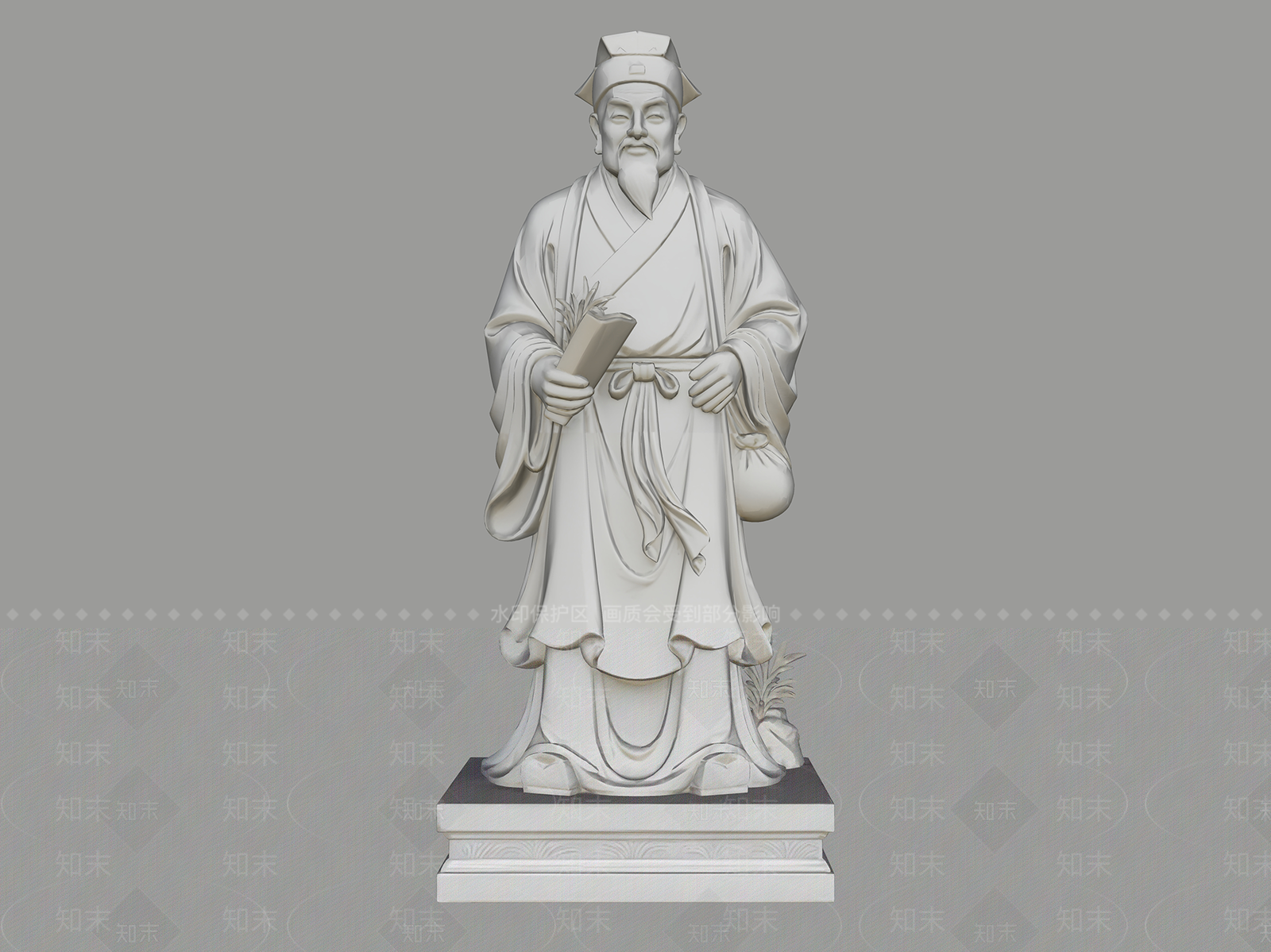 中式雕塑SU模型下载【ID:1231647504】
