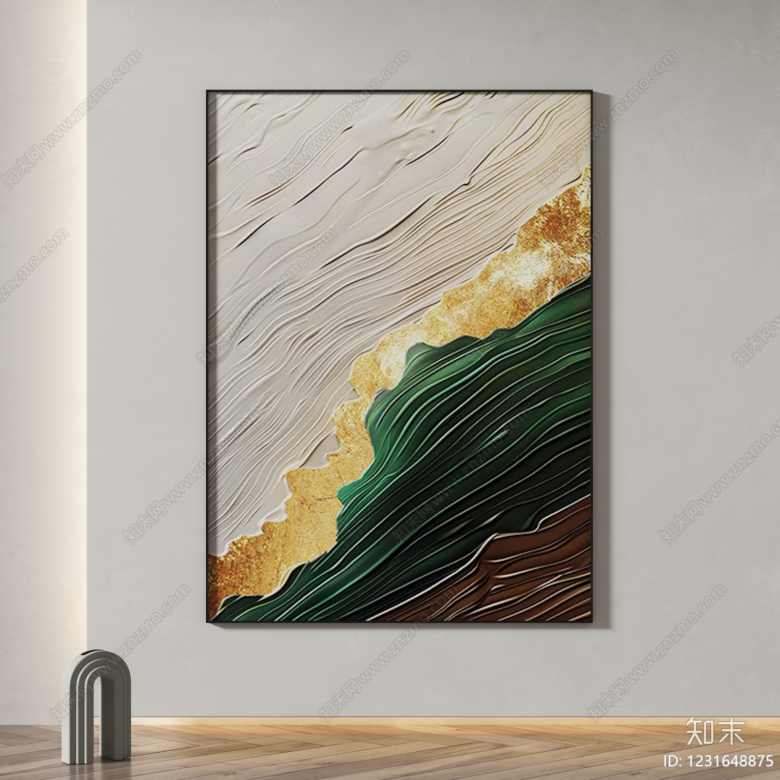 轻奢抽象挂画3D模型下载【ID:1231648875】