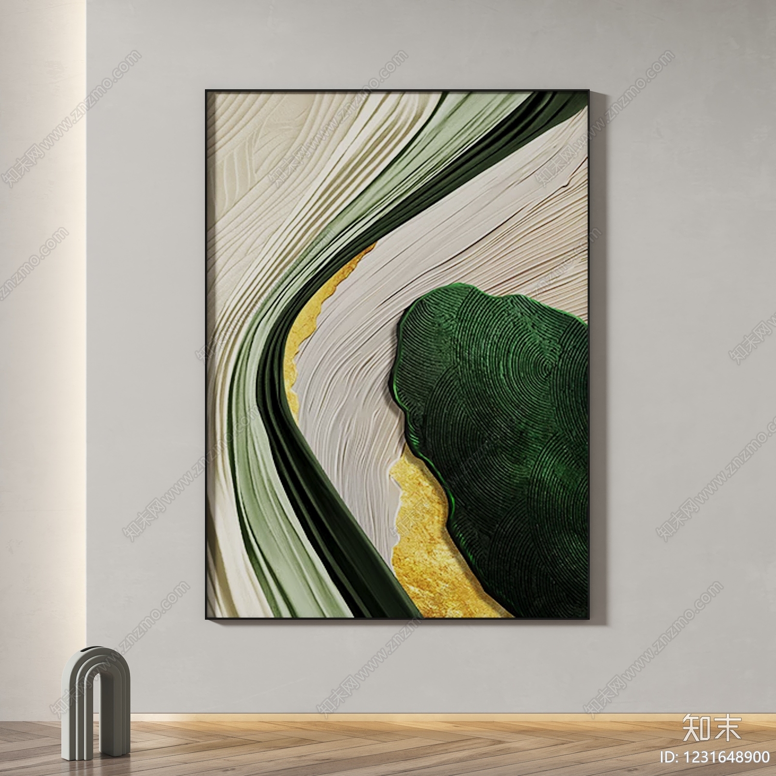 轻奢抽象挂画3D模型下载【ID:1231648900】