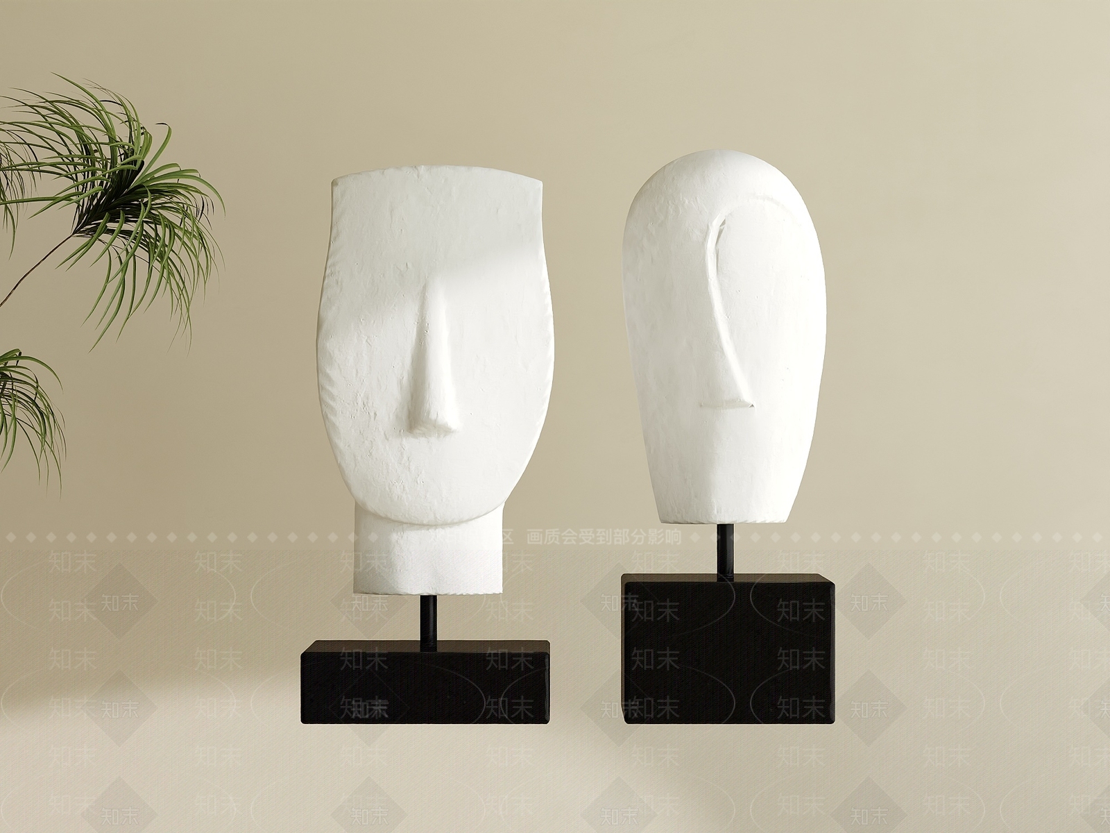 极简雕塑摆件3D模型下载【ID:1231649443】