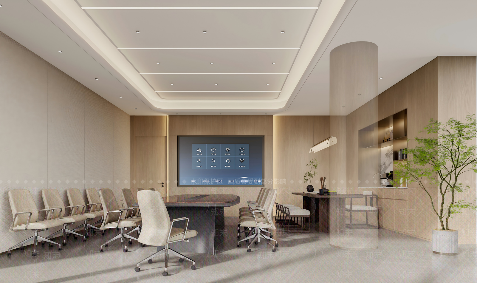 新中式会议室3D模型下载【ID:1231650090】